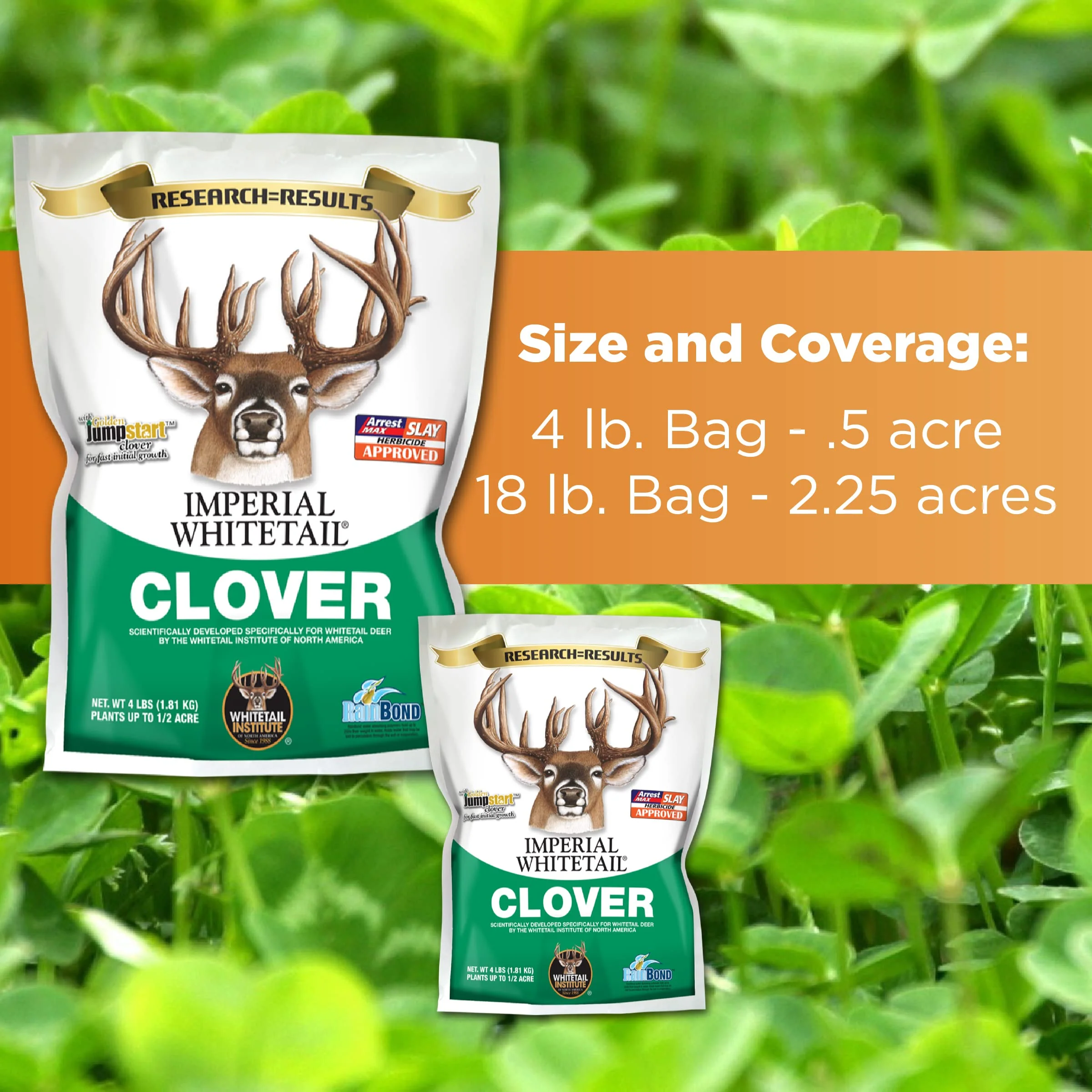 Whitetail Institute Imperial Clover Food Plot Seed (Spring and Fall Planting), 4-Pound (1/2 Acre) - Image 3