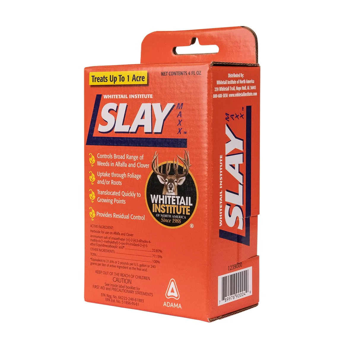 Whitetail Institute Slay Selective Broad-Leaf Weed Control Herbicide Specifically Developed for Deer Food Plots, 4 Ounces (1 Acre)