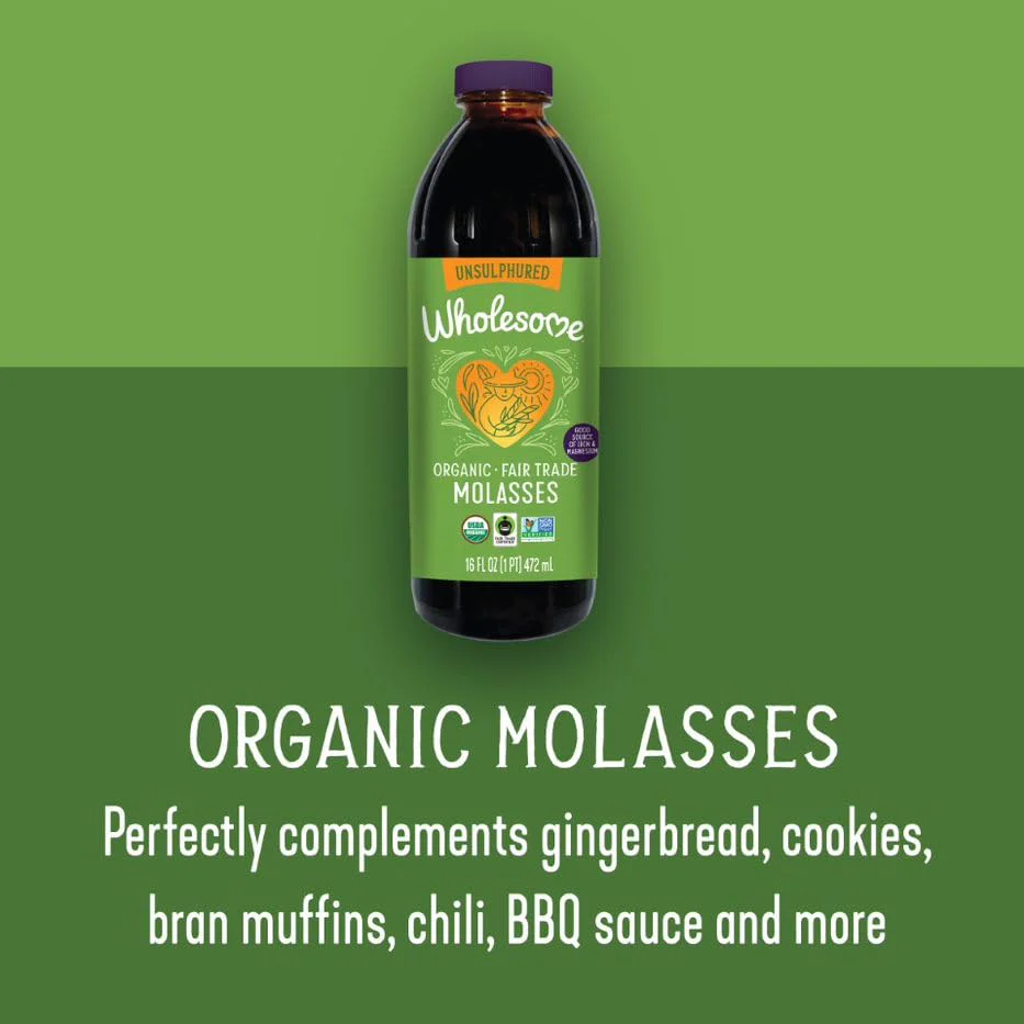 Wholesome Organic Blackstrap Molasses, 16 oz, 1-Pack - Image 4