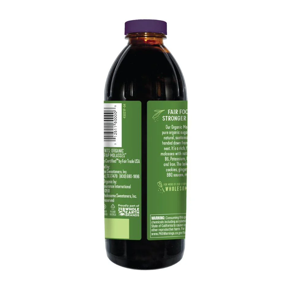 Wholesome Organic Blackstrap Molasses, 16 oz, 1-Pack - Image 5