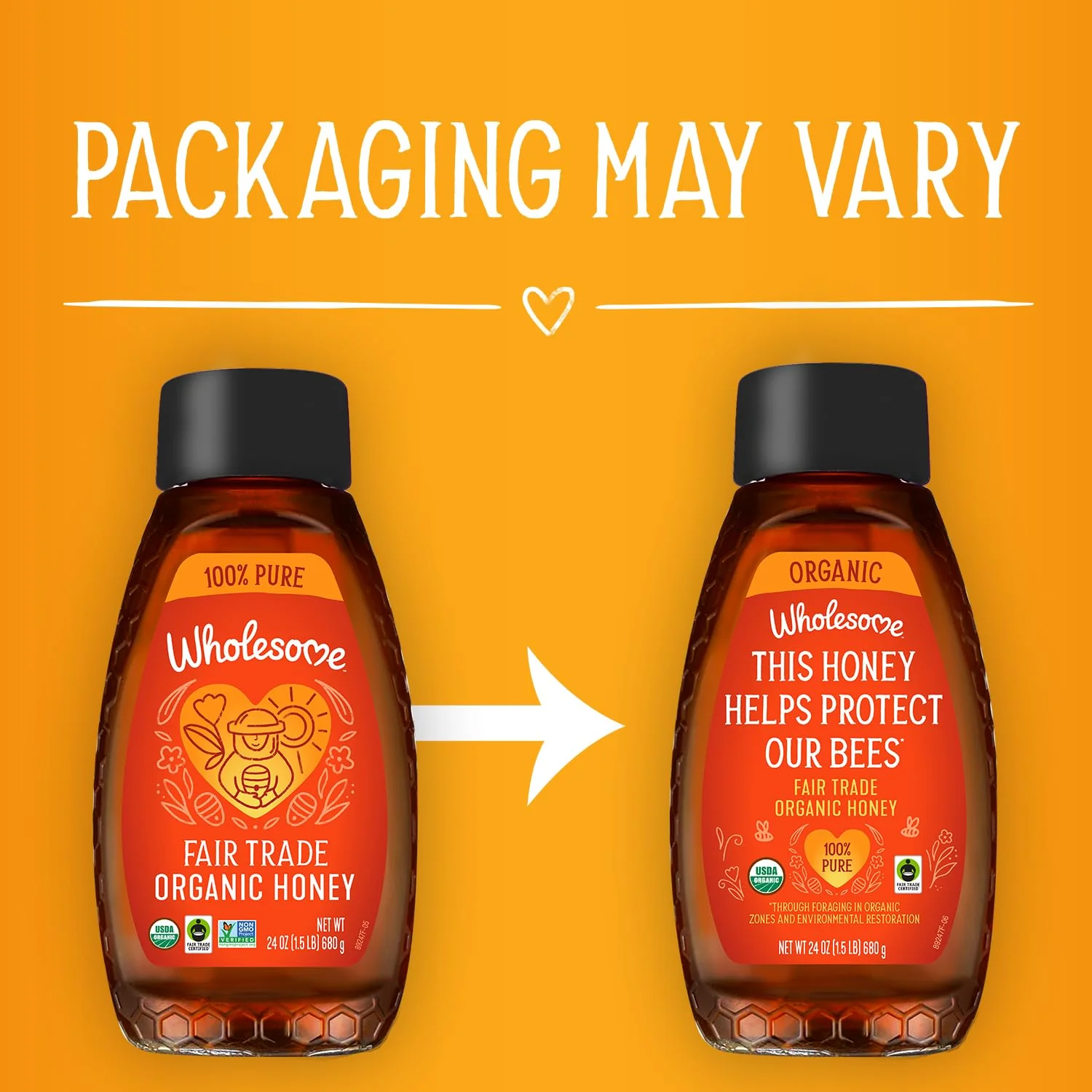 Wholesome Sweeteners 24-Ounce Organic Honey Bottle, 100% Pure, Fair Trade Certified, Non GMO Project Verified & Gluten Free, 1 Pack - Image 6