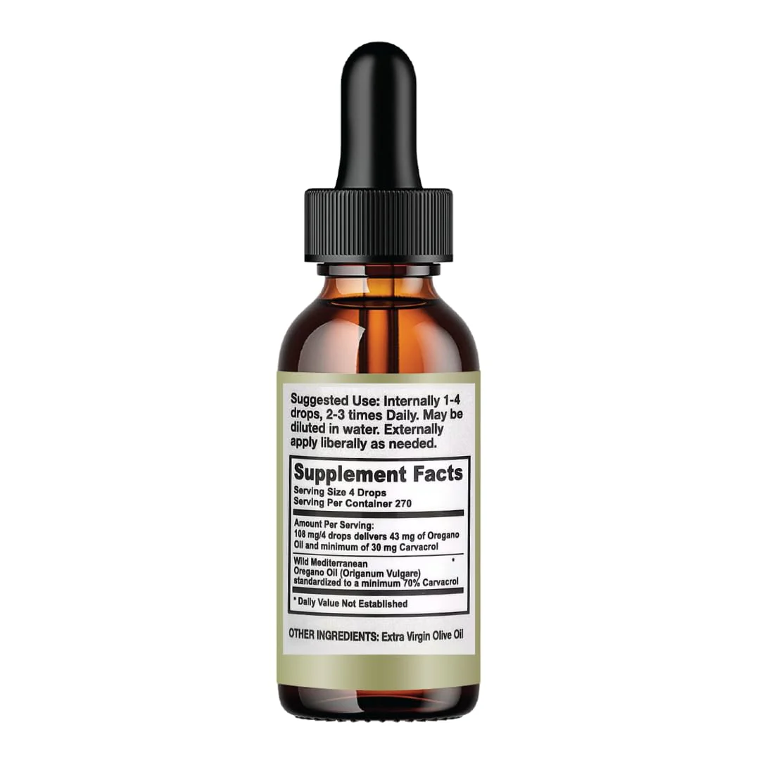 Wild Oregano Oil 1oz Bottle - California Natural - Immune System & Digestive Support - Promote Gut Health & Healthy Digestion - 100% Vegetarian - 70% Carvacrol - Herbal Supplement - 1oz - Image 9