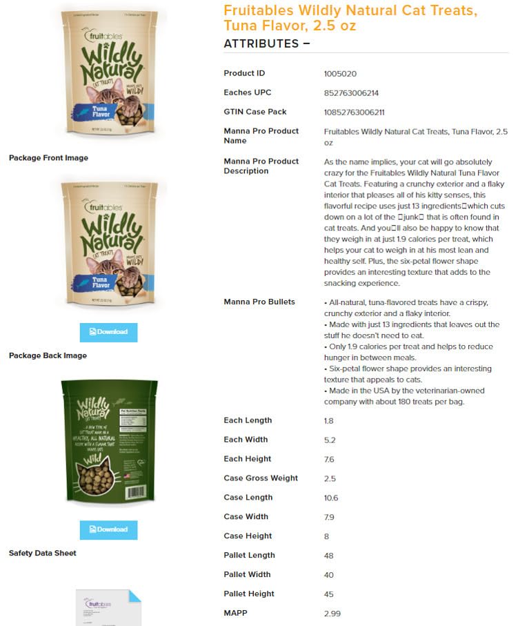 Wildly Natural Cat Treats, Tuna Flavor, 2.5 oz - Image 2