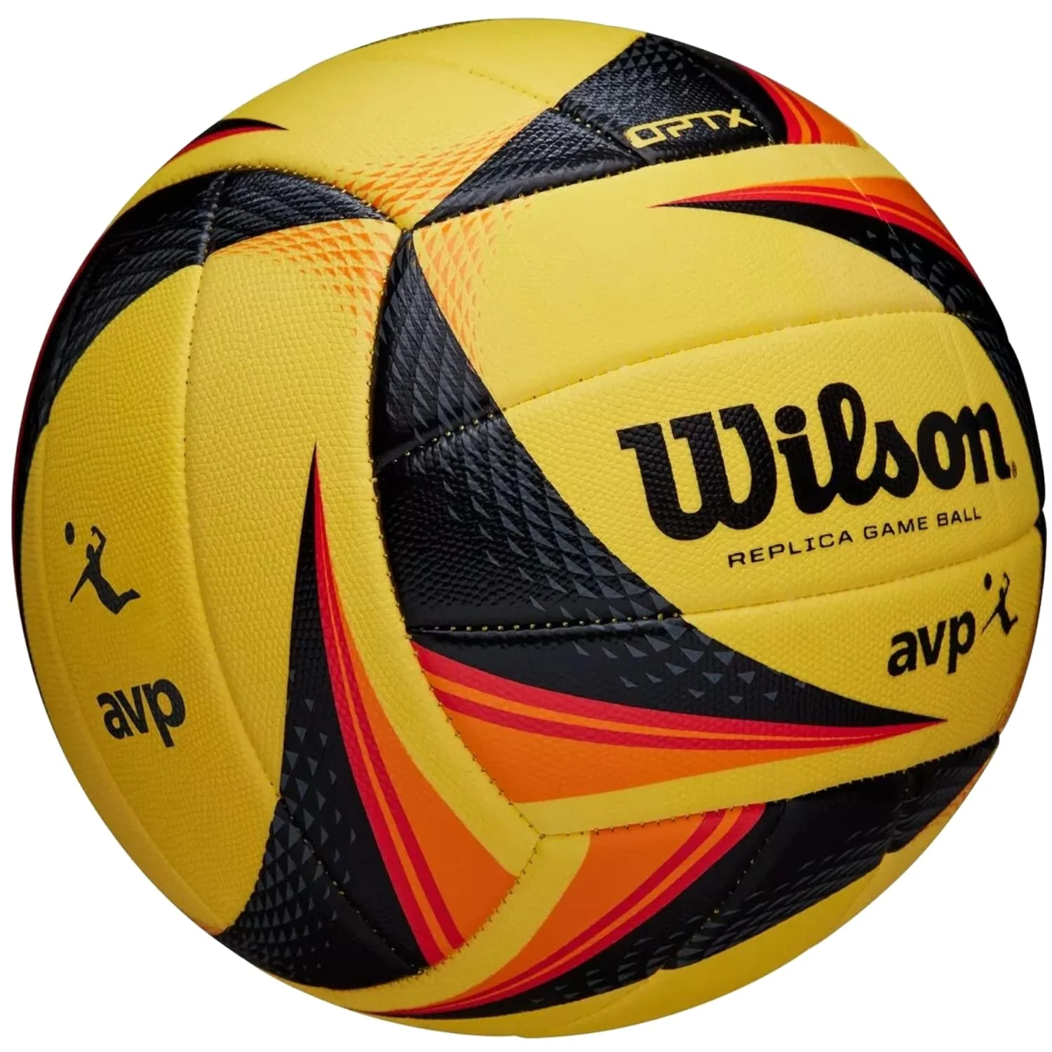 WILSON AVP OPTX Replica Volleyball - Official Size, Yellow/Black/Orange - Image 3