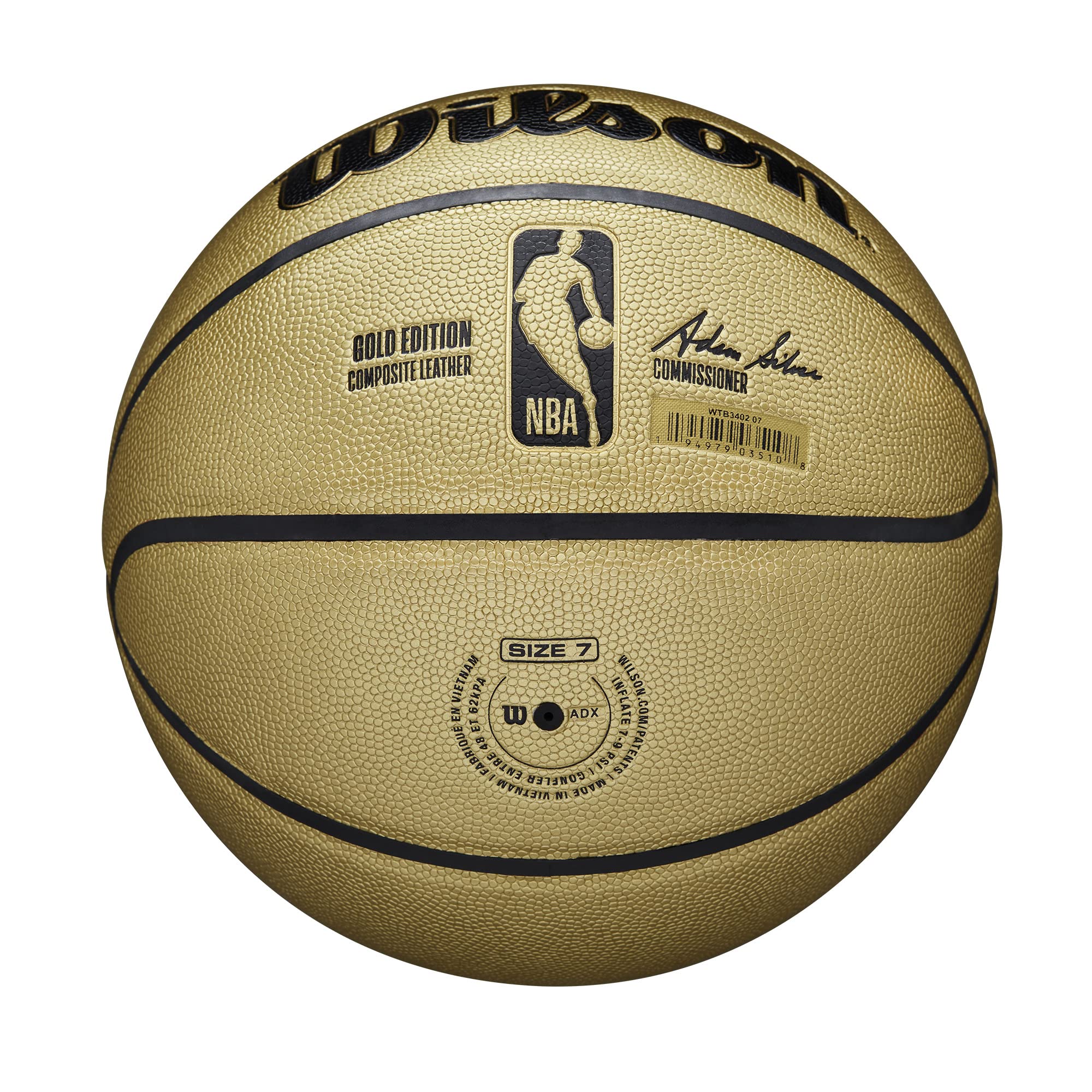 WILSON NBA Gold Edition Basketball - Gold/Black, Size 7-29.5" - Image 2