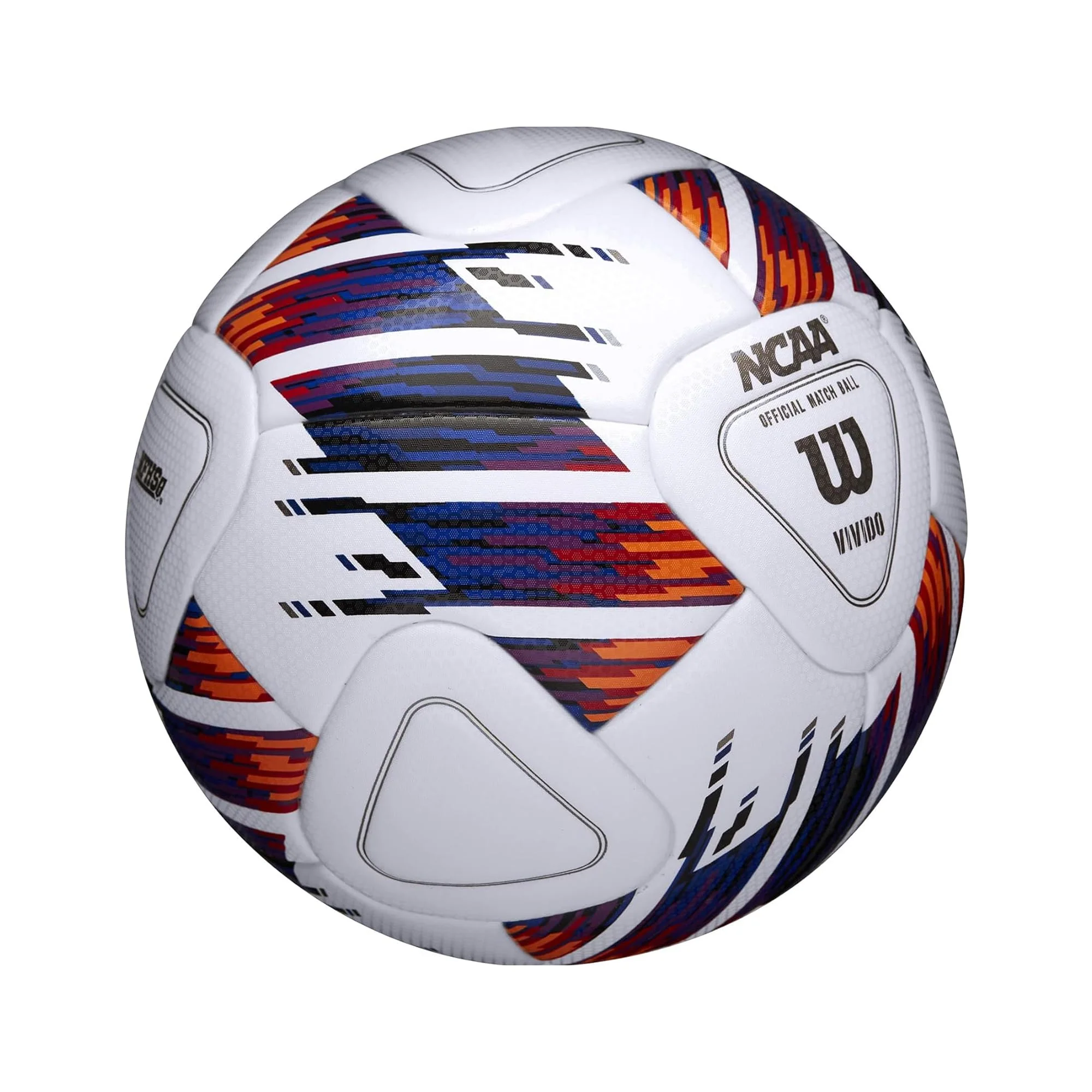 WILSON NCAA Vivido Match Soccer Ball - Size 5, White/Orange/Purple - Image 7