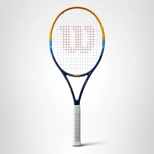 Wilson Profile Adult Recreational Tennis Racket - Grip Size 2 - 4 1/4", Blue/Orange - Image 2