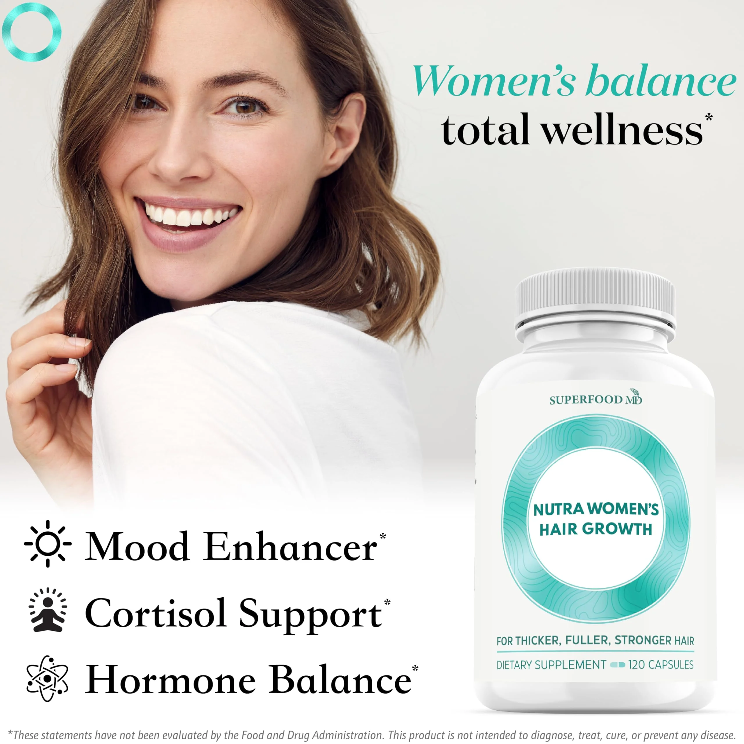 Women's Balance Hair Growth Supplements, Ages 45 and Up, Customer Proven for Visibly Thicker Hair and Scalp Coverage, Soy-Free, Made with 26 Ingredients including Beta Carotenes - 2 Month Supply - Image 5