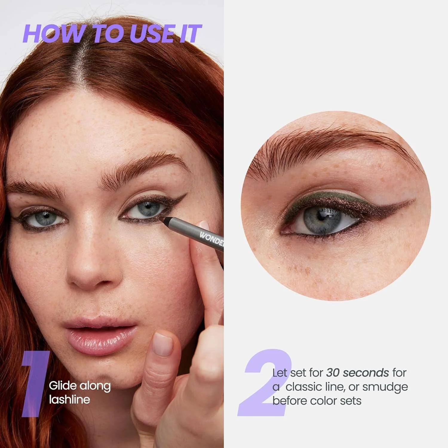 Wonderskin Eyeliner Pencil, 1440 Longwear Blue Eyeliner Pencil - Waterproof, Sharpenable & Smudge Proof (Aqua) - Image 5