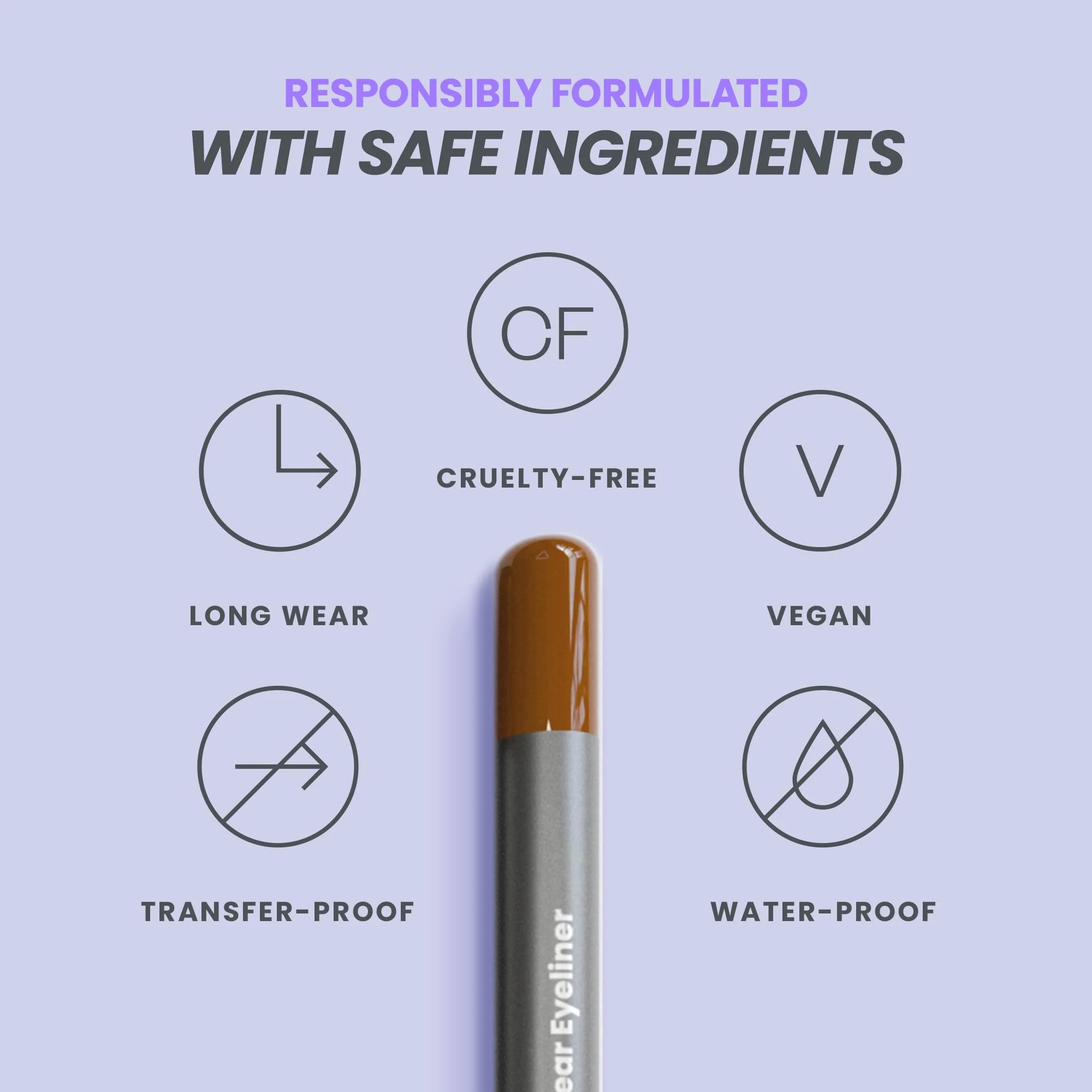 Wonderskin Eyeliner Pencil, 1440 Longwear Brown Eyeliner Pencil - Waterproof, Sharpenable & Smudge Proof (Brown Sugar) - Image 6