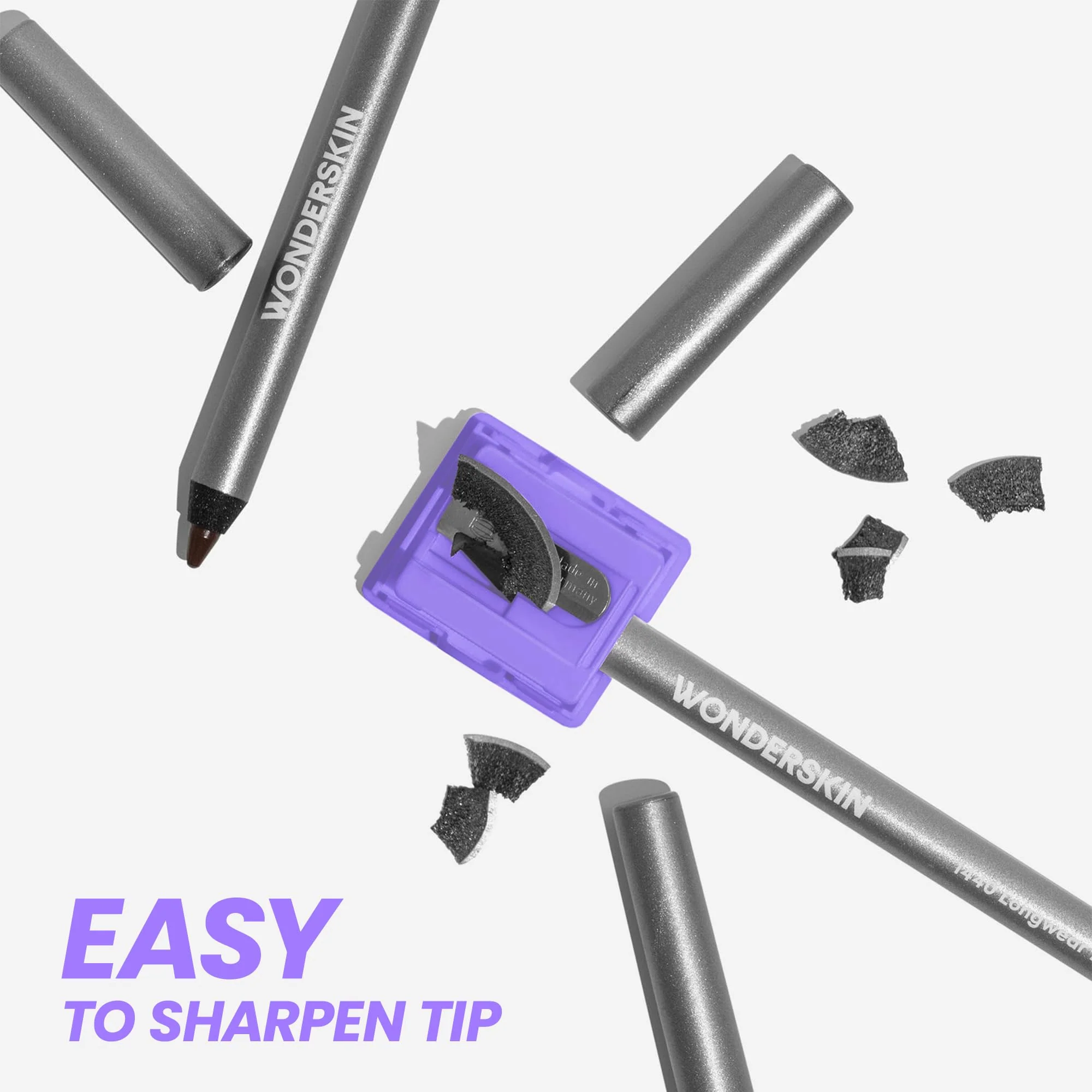 Wonderskin Eyeliner Pencil, 1440 Longwear Brown Eyeliner Pencil - Waterproof, Sharpenable & Smudge Proof (Brown Sugar) - Image 7