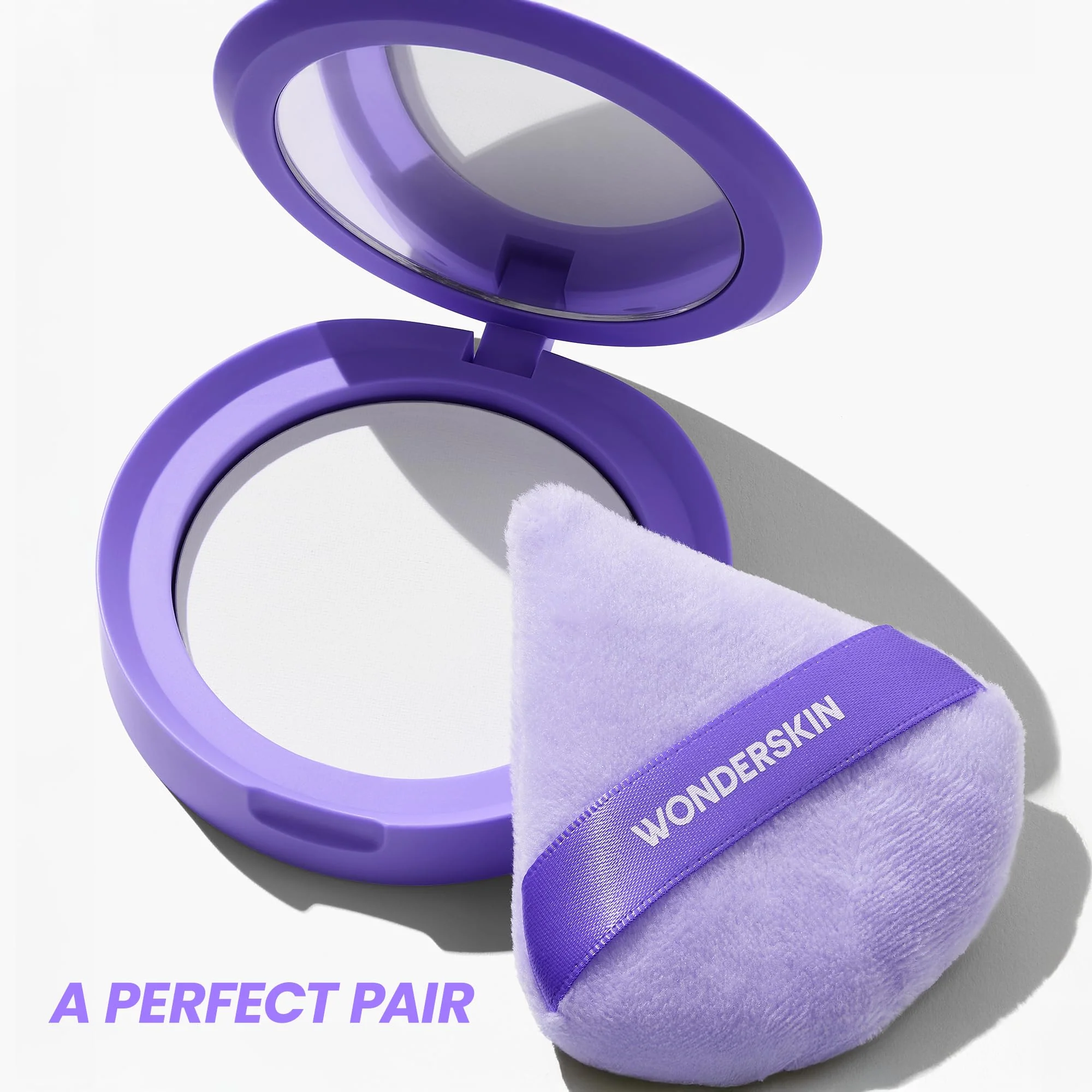 Wonderskin FYP Powder Puff - Triangle, Soft Velour Makeup Puff for Loose or Pressed Setting Powder - Image 7