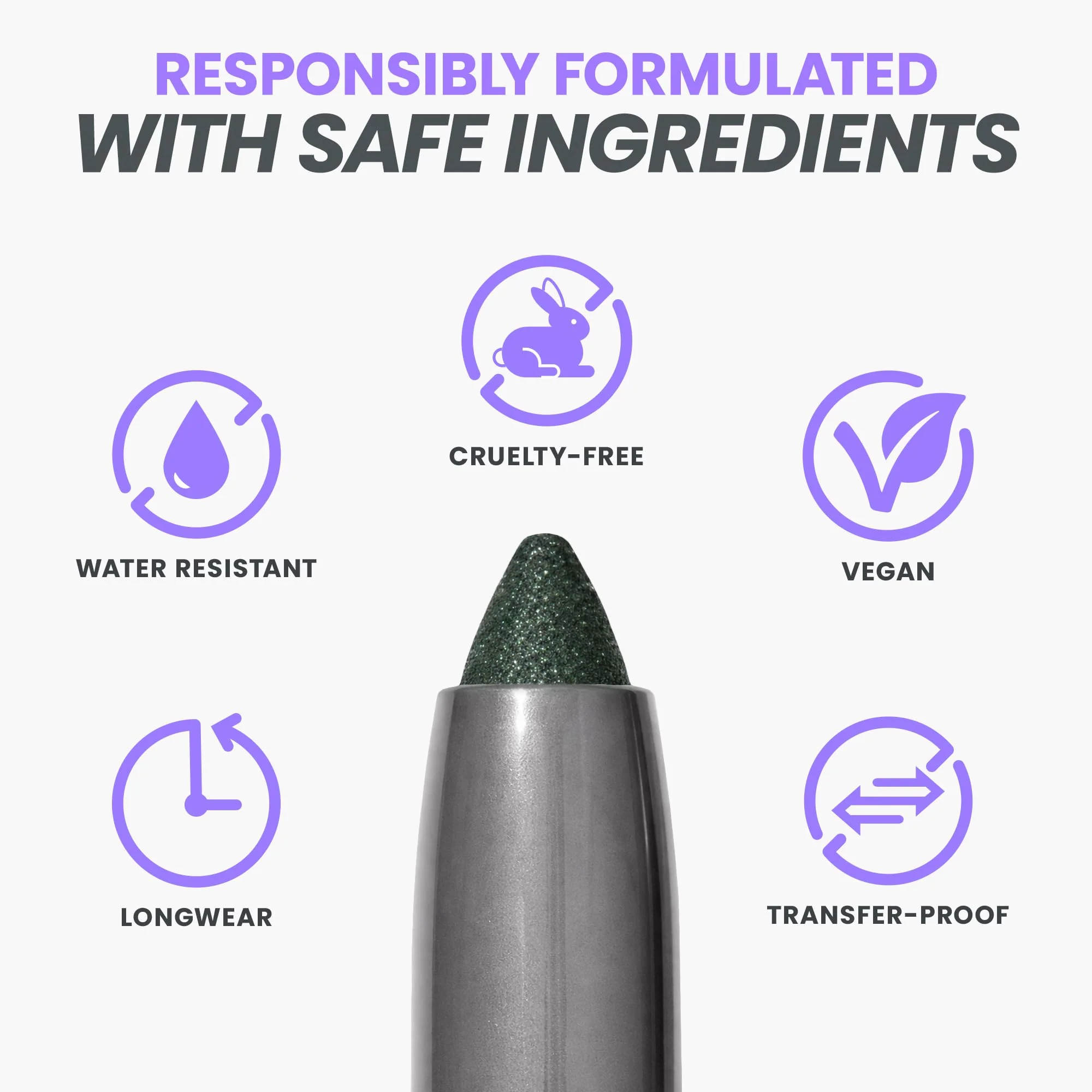 Wonderskin IYKYK Eyeshadow Stick - Longwear Eye Shadow Sticks, Budge-Proof & Waterproof Shimmer Eyeshadow Stick with Built-in Sharpener (Green Smoke) - Image 7