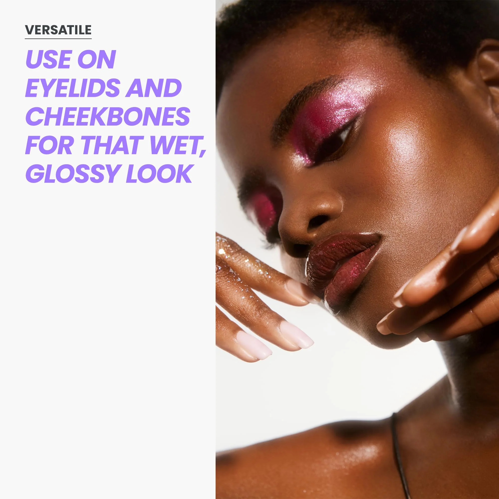 Wonderskin Lip Gloss Blading Top Gloss Red Glitter Lip Gloss, Hydrating and High Shine Finish Lip Makeup (Red Glitter) - Image 3