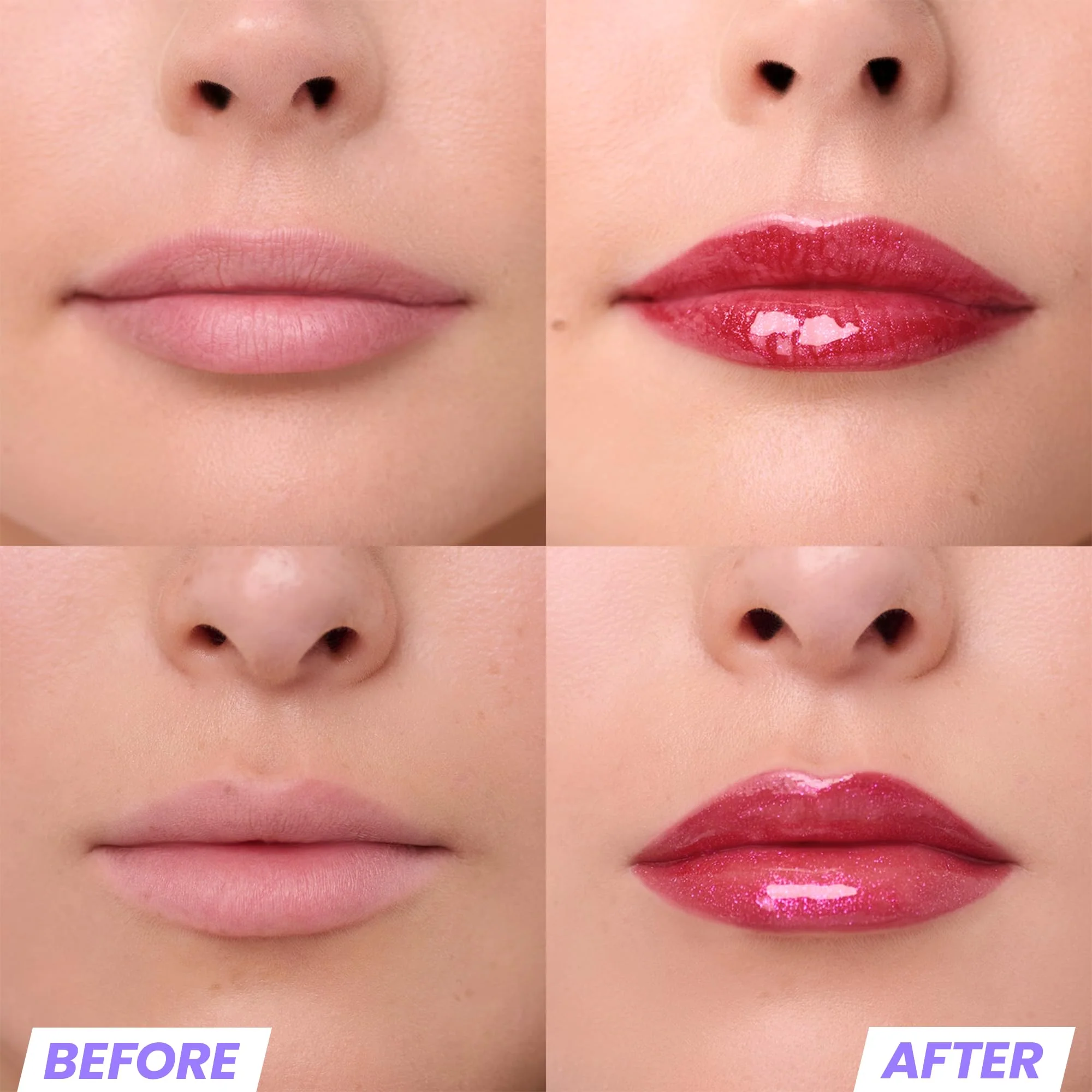Wonderskin Lip Gloss Blading Top Gloss Red Glitter Lip Gloss, Hydrating and High Shine Finish Lip Makeup (Red Glitter) - Image 8