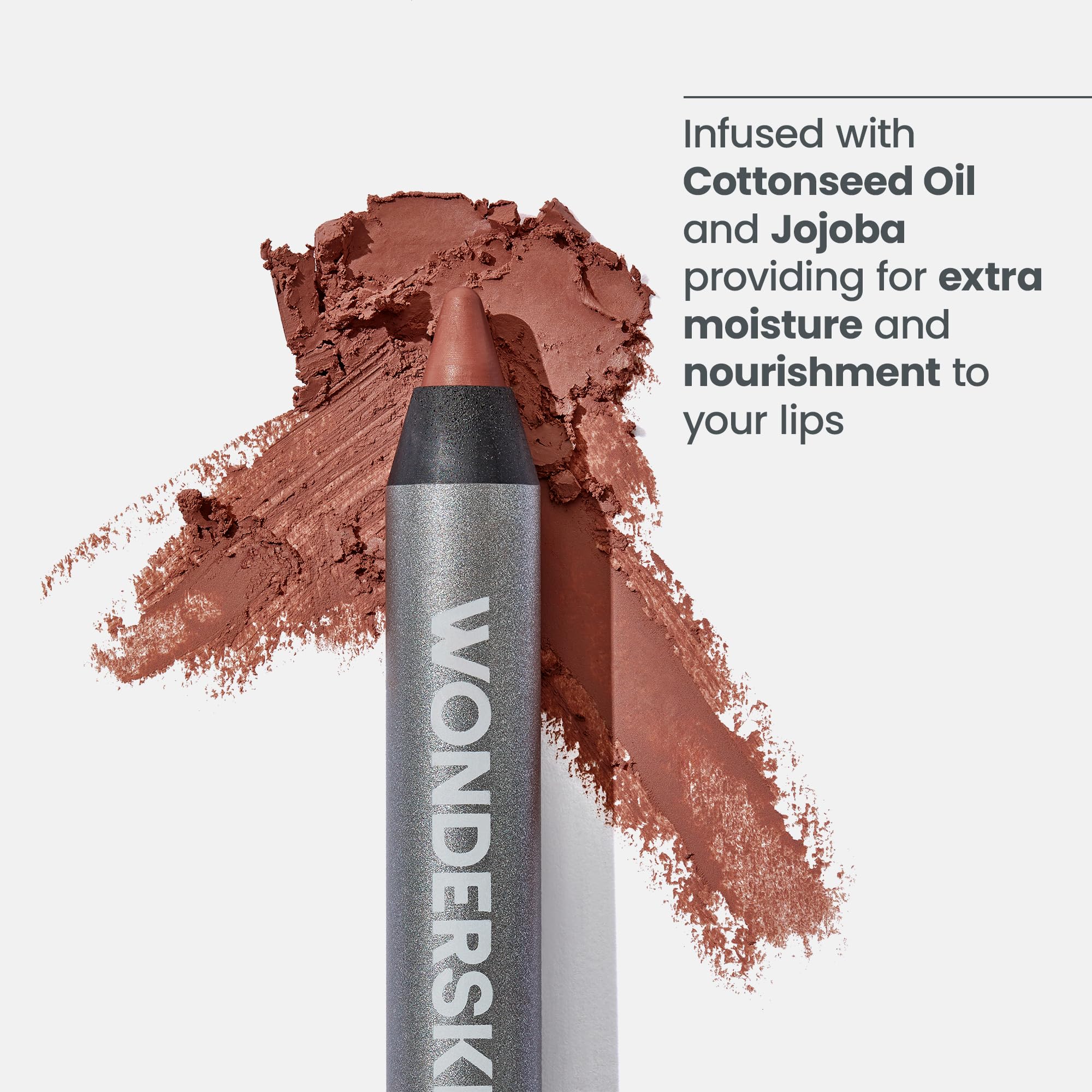 Wonderskin Lipliner Pencil - 360 Contour Lipliner, Long Lasting, Sharpenable, Waterproof and Transfer-Proof Brown Lip Liner Pencil (Saddle) - Image 6