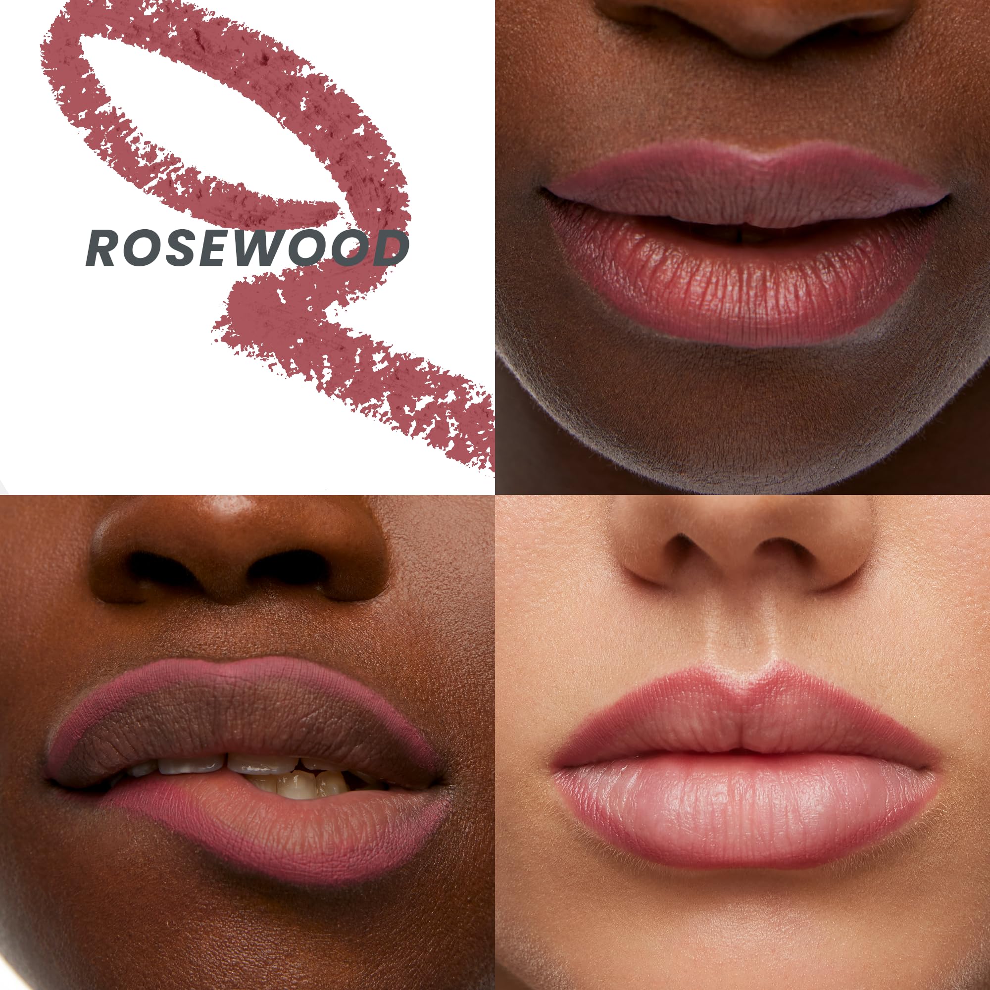 Wonderskin Lipliner Pencil - 360 Contour Lipliner, Long Lasting, Sharpenable, Waterproof and Transfer-Proof Nude Lip Liner Pencil (Rosewood) - Image 8