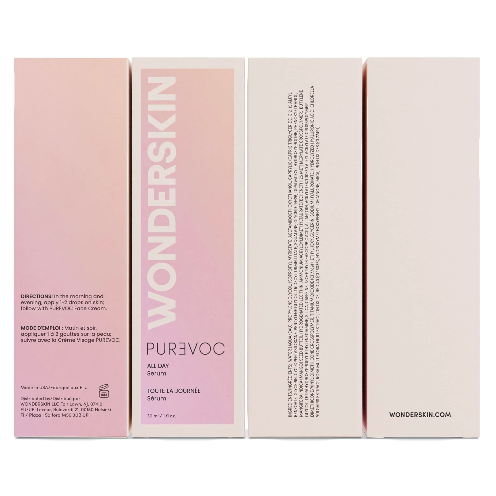 Wonderskin Super Serum - All Day Glow Multi-Corrective Serum, Skin Care Facial Moisturizer, Vitamin C with Hyaluronic Acid, Anti Aging Purevoc Range - Image 2