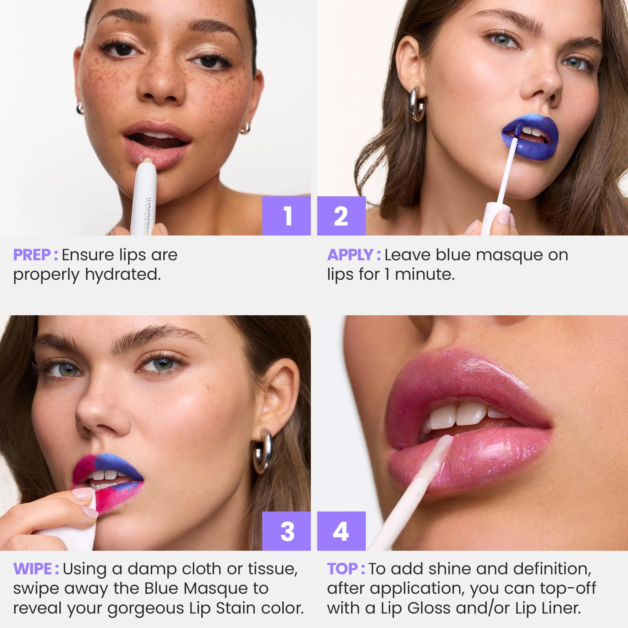 Wonderskin Wonder Blading All Day Lip Stain Peel Off Masque - Long Lasting, Waterproof and Transfer Proof Nude Lip Tint, Matte Finish Peel Off Makeup (XOXO Masque) - Image 8