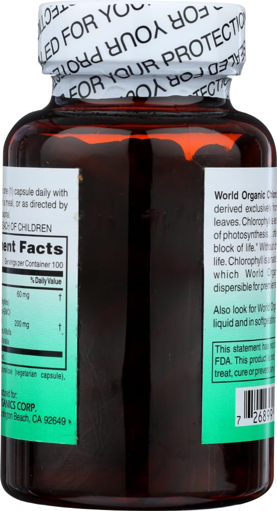 World Organic Chlorophyll 60MG, 100 CP - Image 4