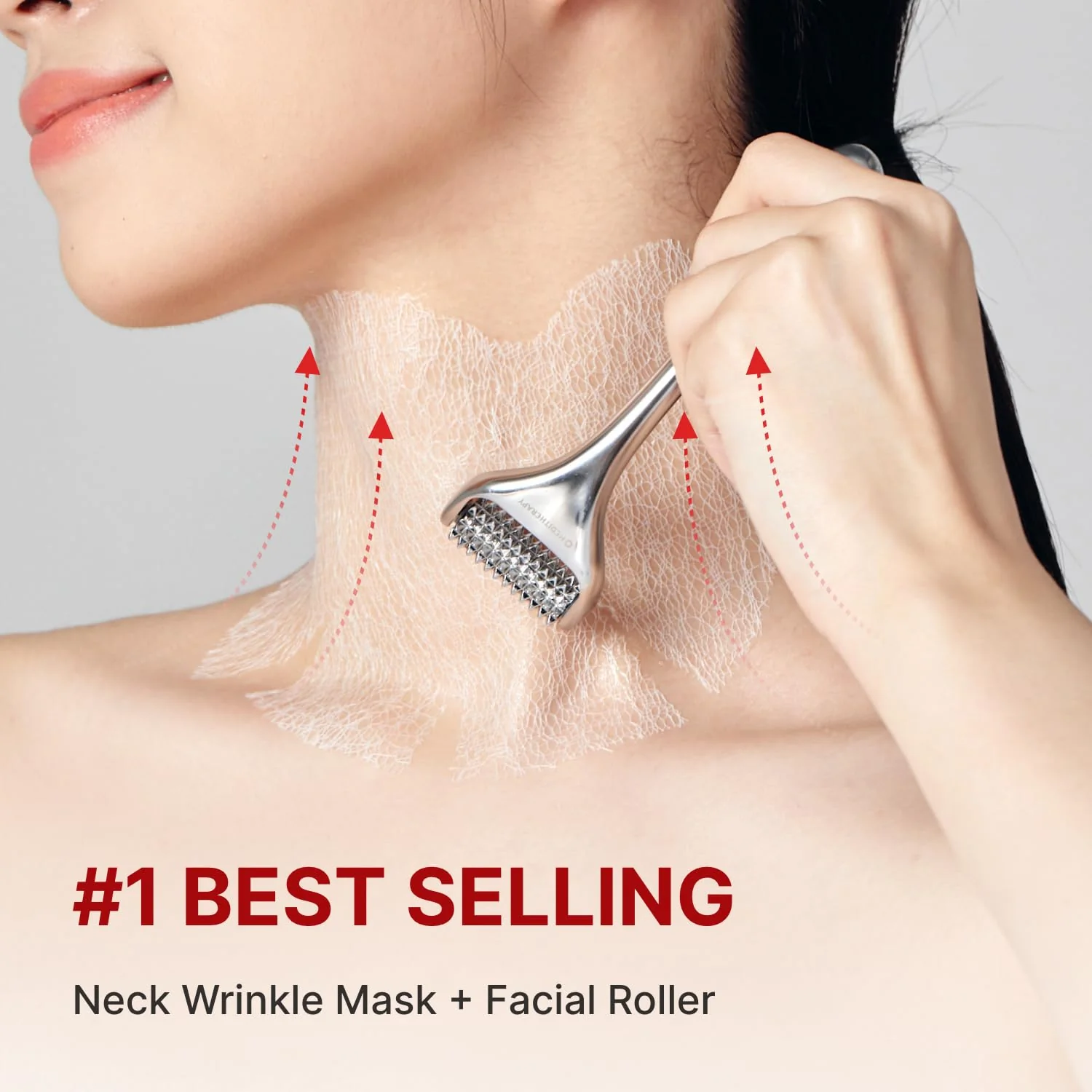 Wrinkle-fit Neck Mask 7EA + Boosting Roller - Neck Wrinkle Patches, Firming and Tightening Korean Deep Collagen Mask - NeckTargeted Mesh Sheet Mask and Face Roller for Lifting Sagging Skin - Image 9