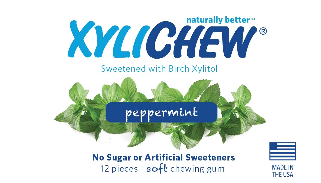 Xylichew Xylitol Gum - Chewing Gum Sugar Free, Aspartame Free, Gluten Free, Keto - Sugarless, Healthy, Natural Oral Care - Relieves Bad Breath and Dry Mouth - Peppermint, 288 Count - Image 3