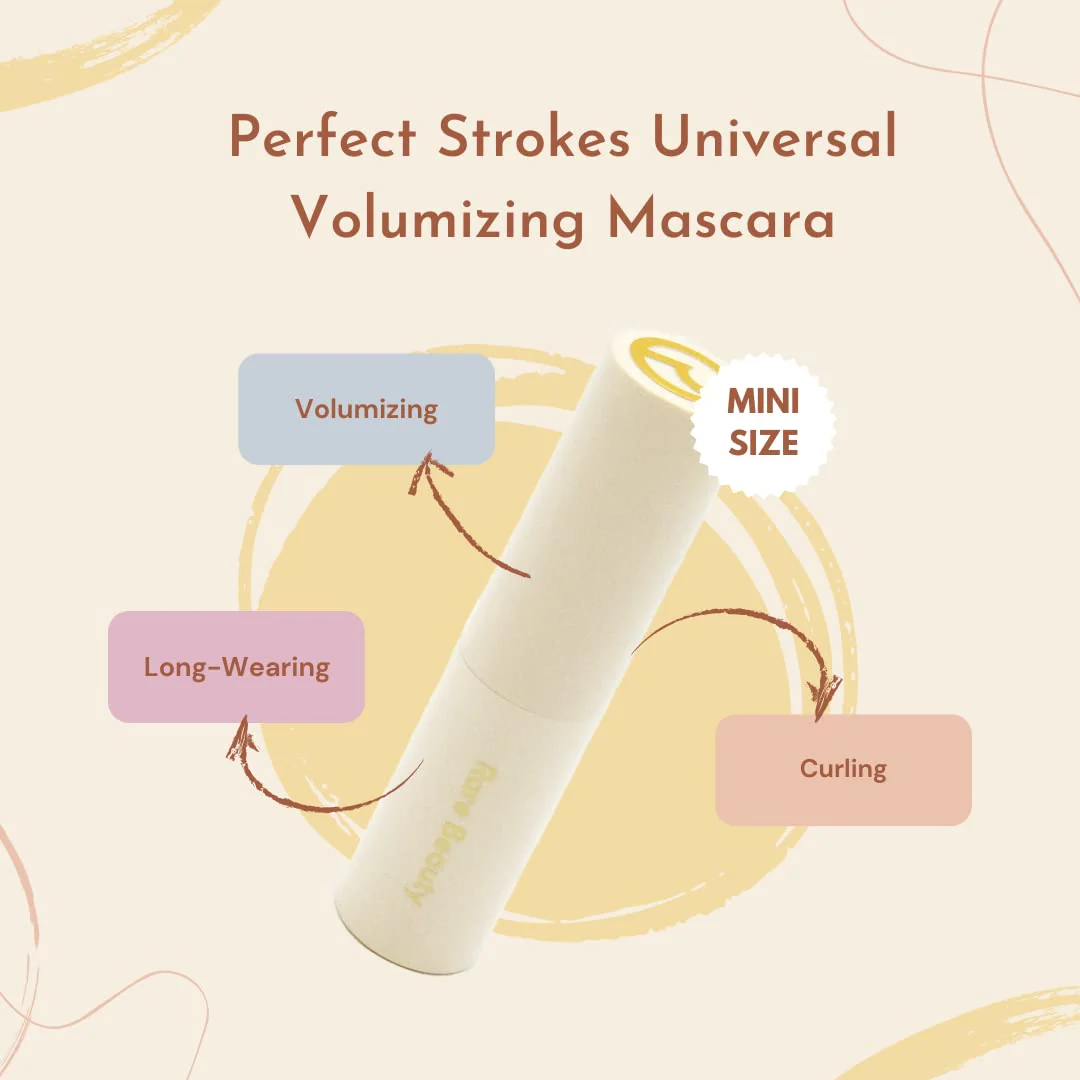 YAMOOCO Rare Beauty by Selena Gomez Mini Perfect Strokes Universal Volumizing Mascara Black - Image 5