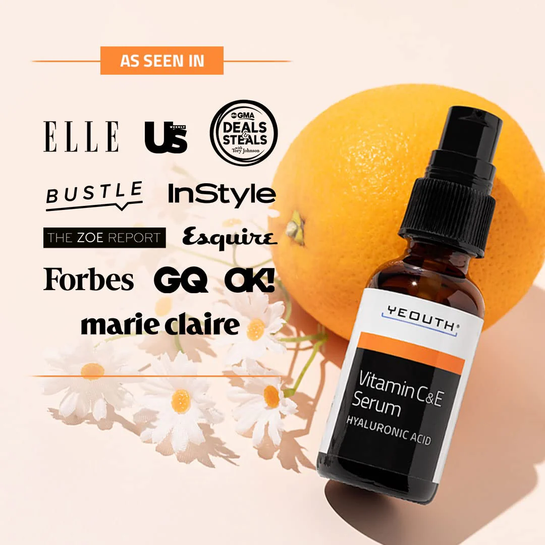 YEOUTH Vitamin C Serum for Face with Hyaluronic Acid, Hydrating Face Serum for Women, Facial Serums Targets Appearance of Dull Spots 2oz - Image 7