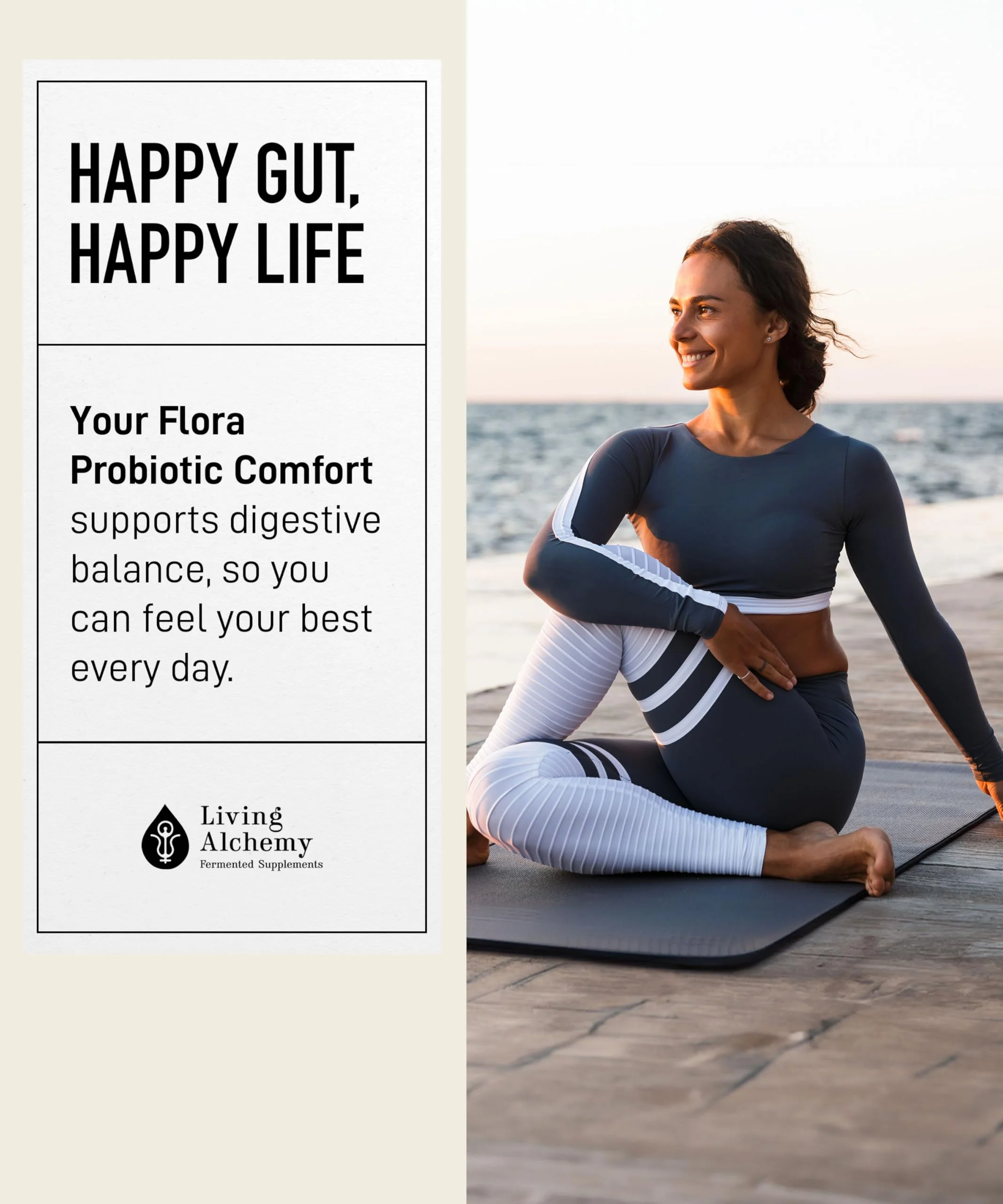 Your Flora Probiotic Comfort – Non-GMO Probiotics with Fermented Soybean, Chamomile, Fennel, Prebiotics, Digestive Enzymes for Digestion & Bloating – Prebiotics, Postbiotics – Living Alchemy, 60 Pcs - Image 4