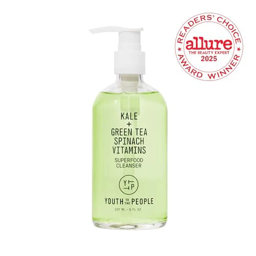 Youth To The People Superfood Facial Cleanser Full Size - Kale + Green Tea Daily Face Wash, Gentle Makeup Remover, with Soothing Antioxidants for Glowing Skin, pH Balance, Clean Pores – 8 fl oz - Image 15