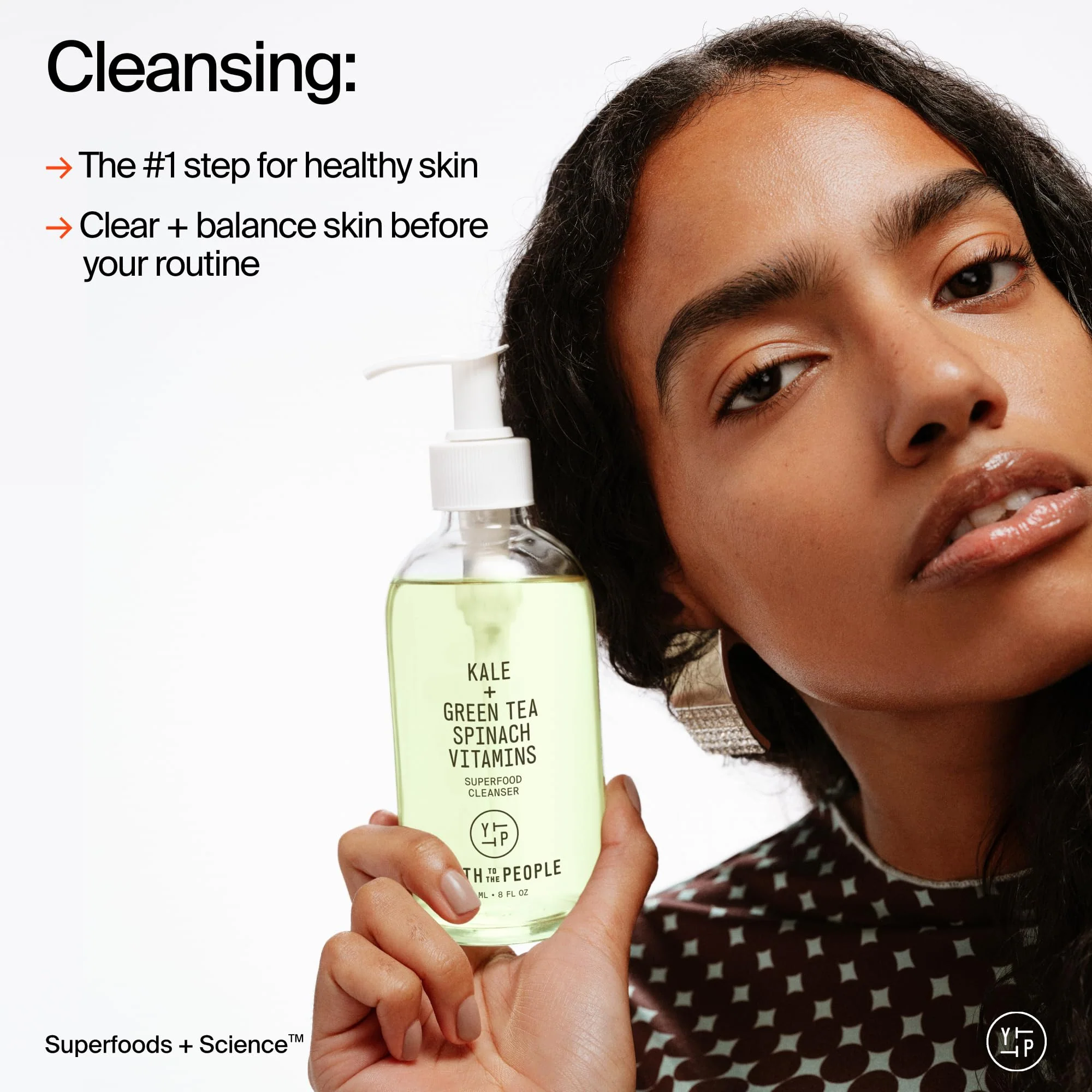 Youth To The People Superfood Facial Cleanser Full Size - Kale + Green Tea Daily Face Wash, Gentle Makeup Remover, with Soothing Antioxidants for Glowing Skin, pH Balance, Clean Pores – 8 fl oz - Image 8