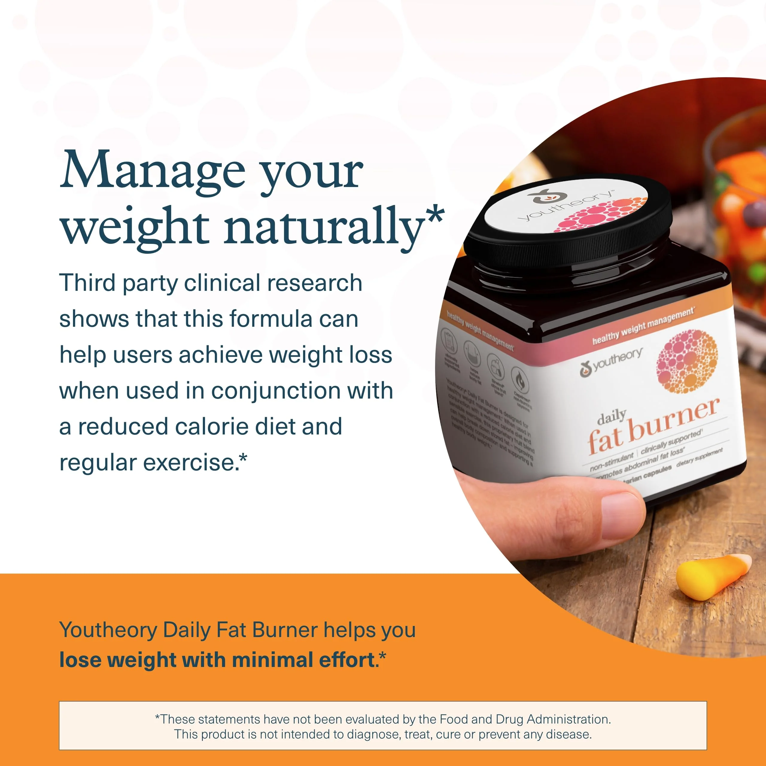 Youtheory Daily Fat Burner - Supports Body Composition & Metabolism - with Citrus Fruit Blend, Chromium & Cayenne Extract - Gluten, Soy & Dairy Free - 60 Vegetarian Capsules - Image 6