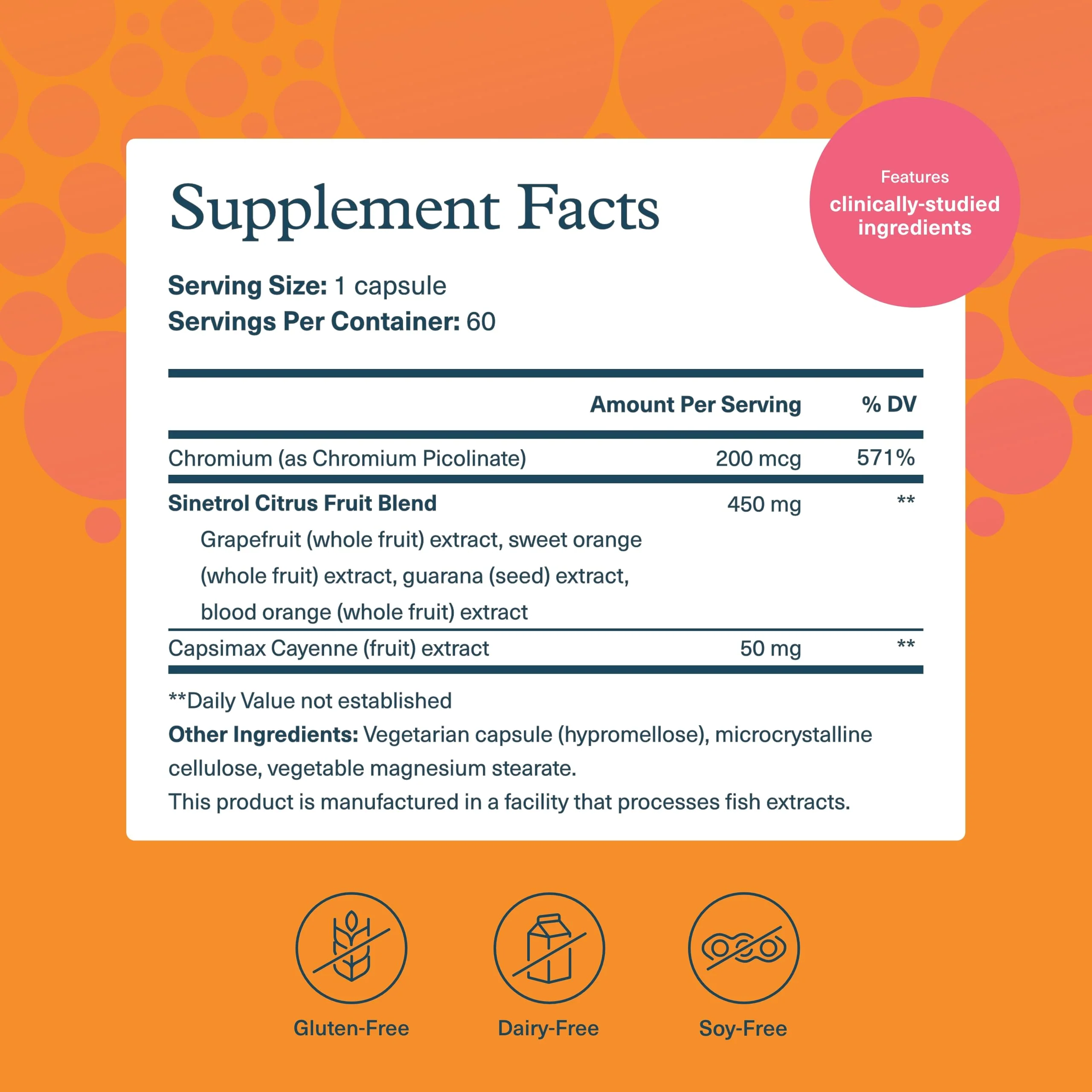 Youtheory Daily Fat Burner - Supports Body Composition & Metabolism - with Citrus Fruit Blend, Chromium & Cayenne Extract - Gluten, Soy & Dairy Free - 60 Vegetarian Capsules - Image 8