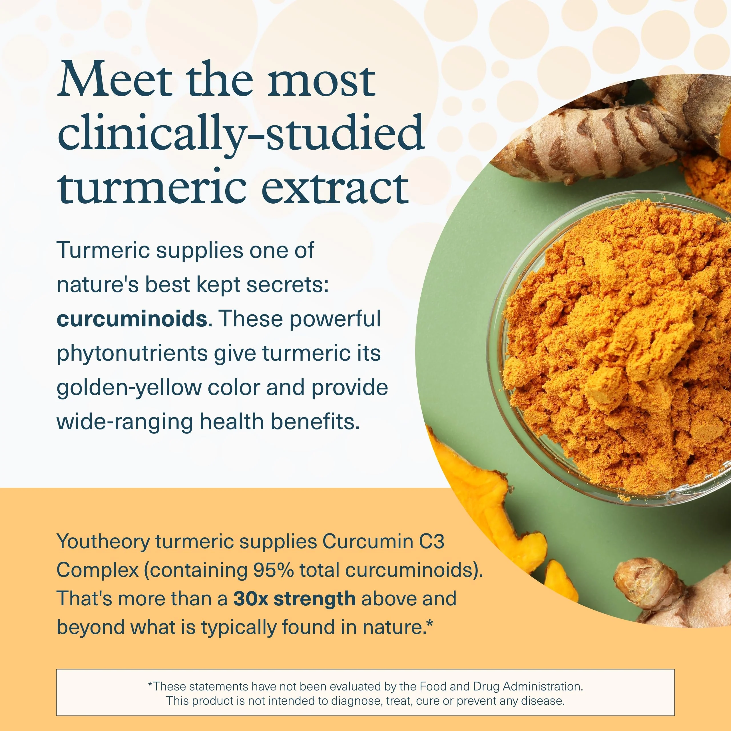 Youtheory Turmeric - 450 mg - with Black Pepper & Olive Leaf - Supports Joint & Brain Health* - Contains Bioenhancers, Curcuminoids & Herbal Extracts - 120 Tablets (40-Day Supply) - Image 5