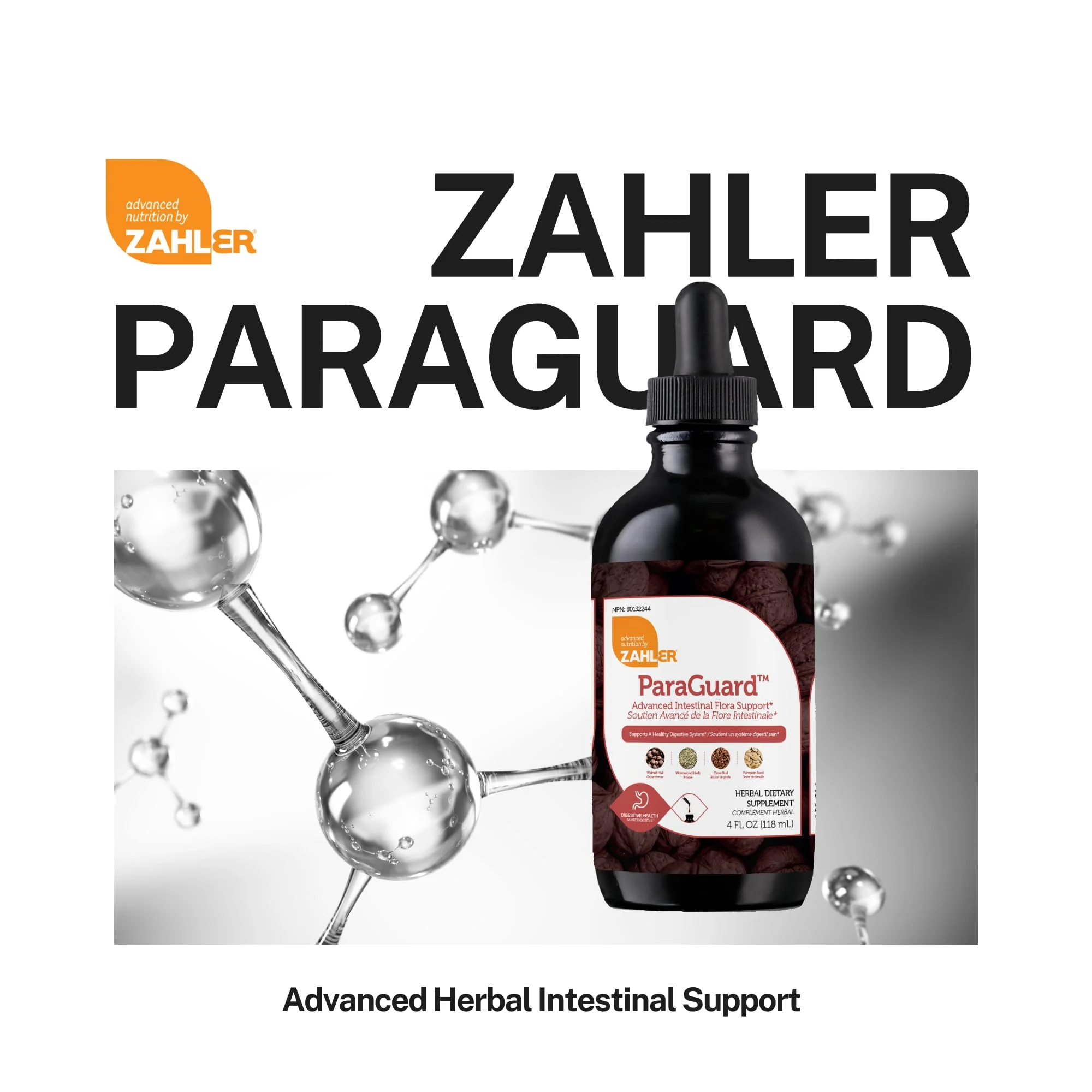 Zahler - ParaGuard Liquid Drops - Gut Health Supplement - Formula has Wormwood, Garlic Bulb, Pumpkin Seed, Clove & More - Natural Support for Humans - Certified Kosher (4 Oz) (4 oz., Drop) - Image 2