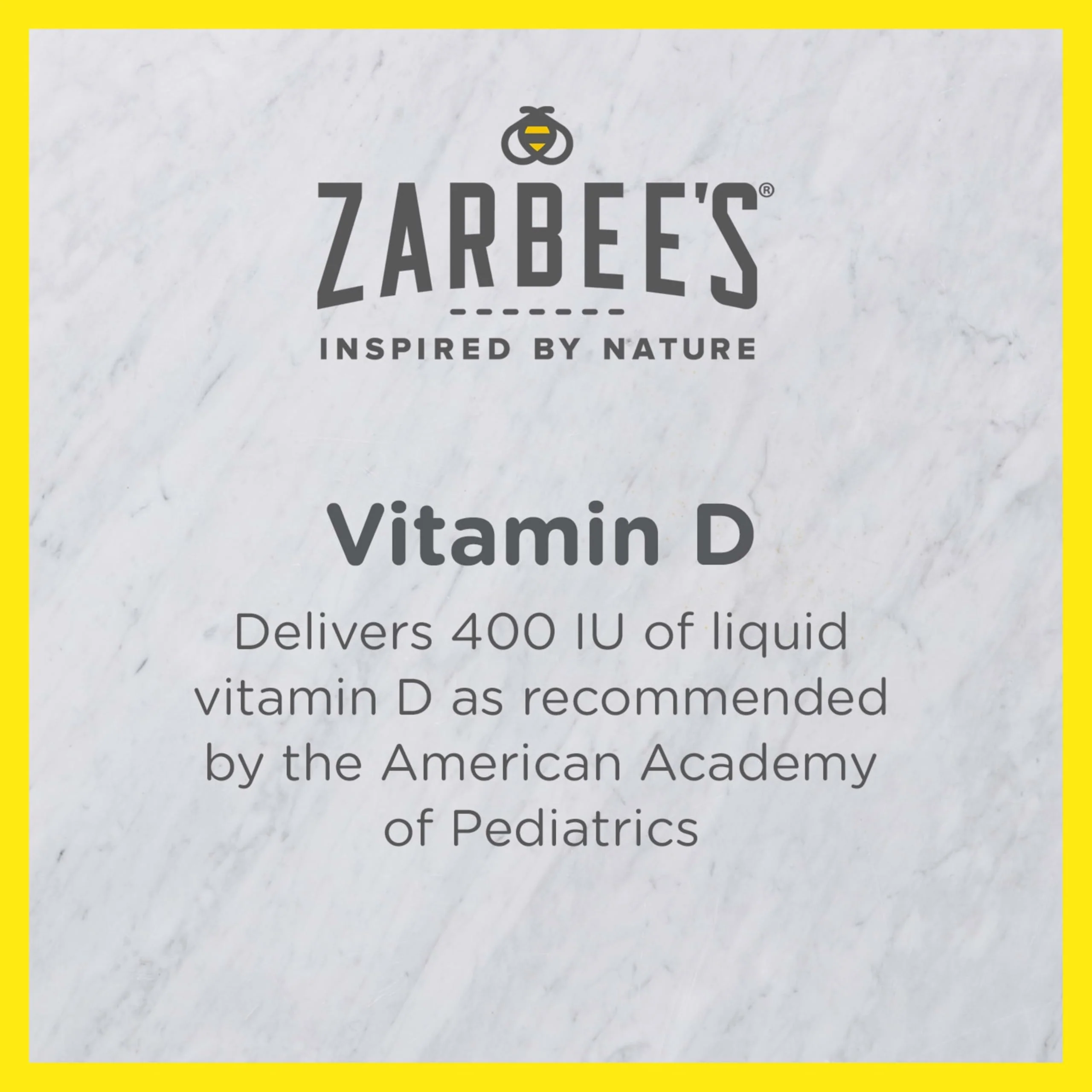 Zarbee's Vitamin D Drops for Infants, 400IU (10mcg) Baby & Toddler Liquid Supplement, Newborn & Up, Dropper Syringe Included, 0.47 Fl Oz - Image 9