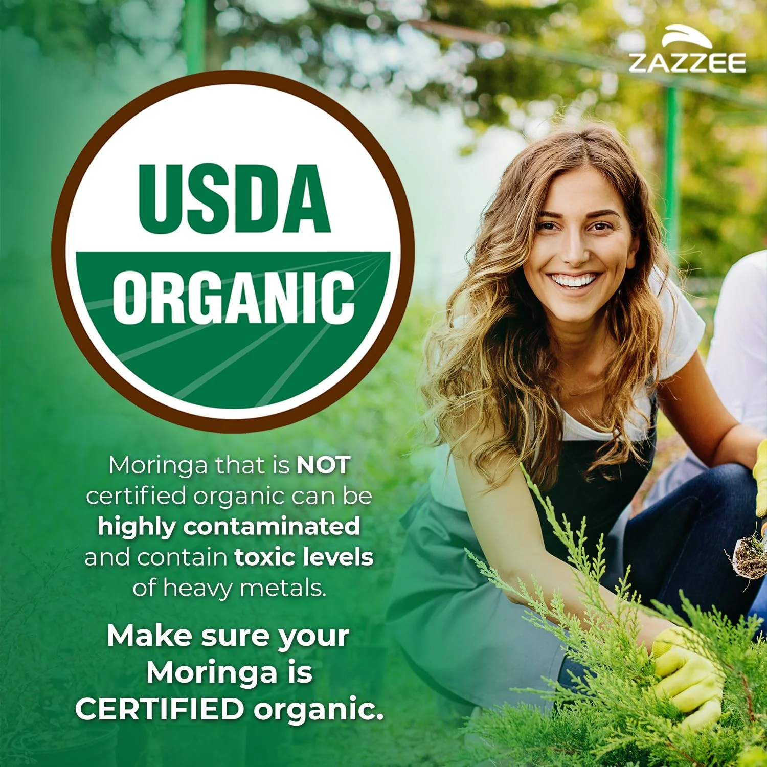 Zazzee USDA Organic Moringa Leaf 20:1 Extract, 180 Vegan Capsules, 3 Month Supply, Certified Kosher, Moringa Oleifera, Antioxidant, Immune & Cellular Support, Superfood Supplement, Made in the USA - Image 18