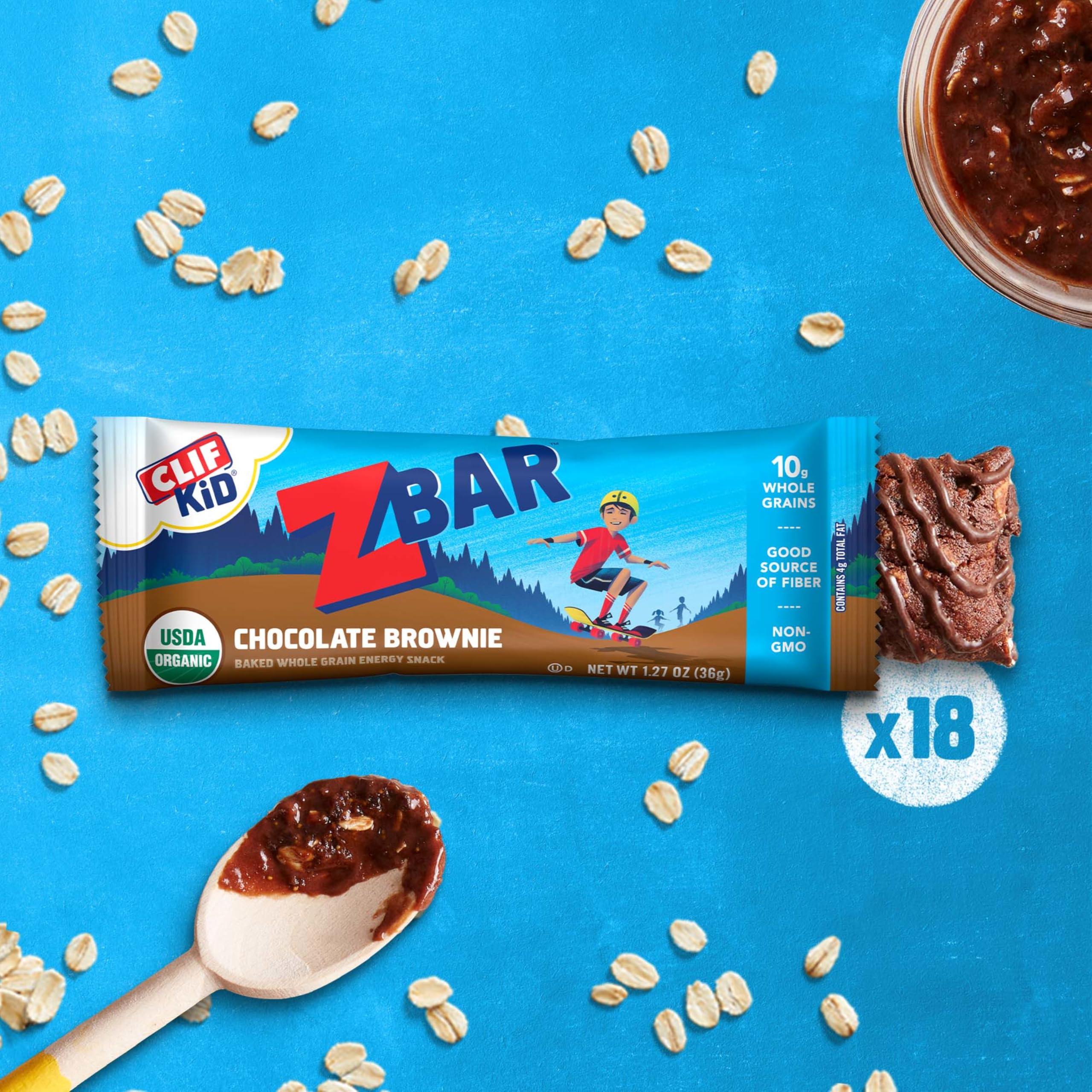 Zbar - Chocolate Brownie - Soft-Baked Energy Snack Bars - Non-GMO - 11g Whole Grains - USDA Organic Granola Bars (18 Pack) - Image 18
