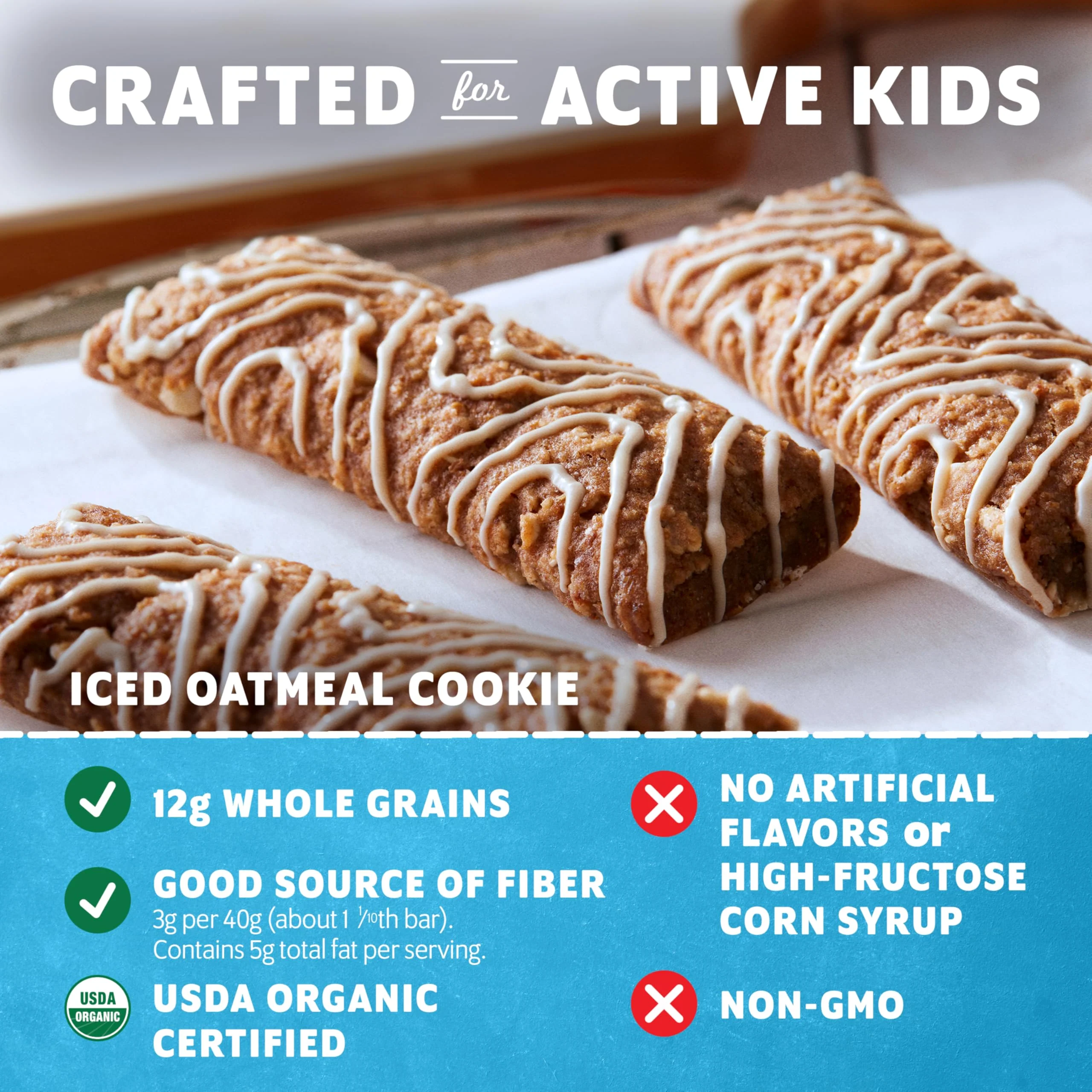 Zbar - Iced Oatmeal Cookie - Soft-Baked Energy Snack Bars - Non-GMO - 12g Whole Grains - USDA Organic Granola Bars (18 Pack) - Image 16