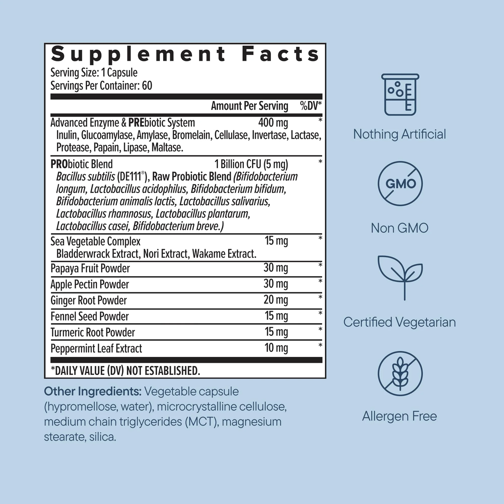 Zenwise Health 3-in-1 Womens Probiotic Supplement for Digestive, Gut Flora & Vaginal Health - Daily Probiotics & Prebiotics for Women with Digestive Enzymes Supports Bloating & Gas Relief - 60 Count - Image 8