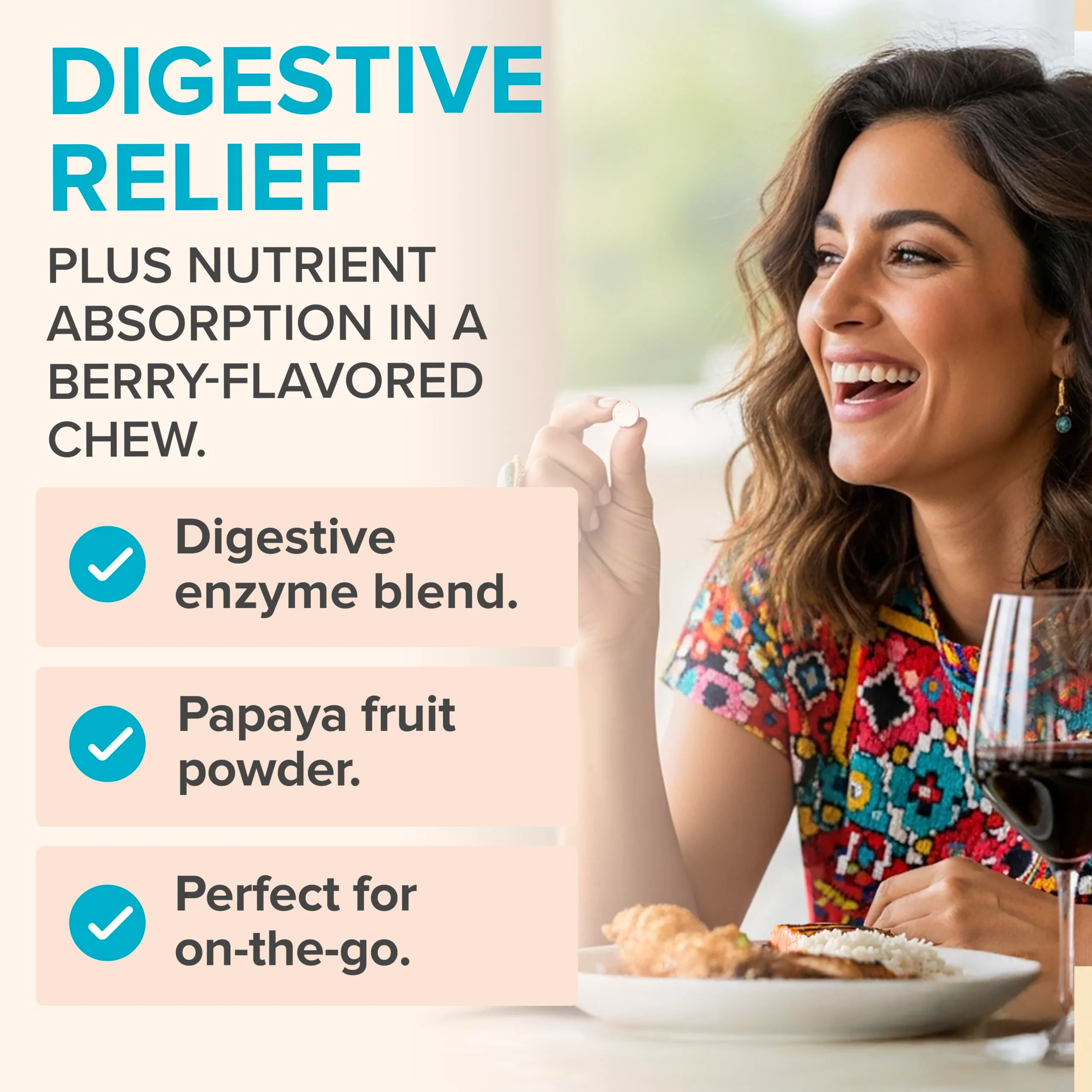 Zenwise Health Chewable Papaya Enzymes for Digestion & Gut Support - Chewable Digestive Enzyme Blend with Papain and Bromelain for Digestive Health & Bloating Relief - Women & Men - 30 Tablets - Image 4