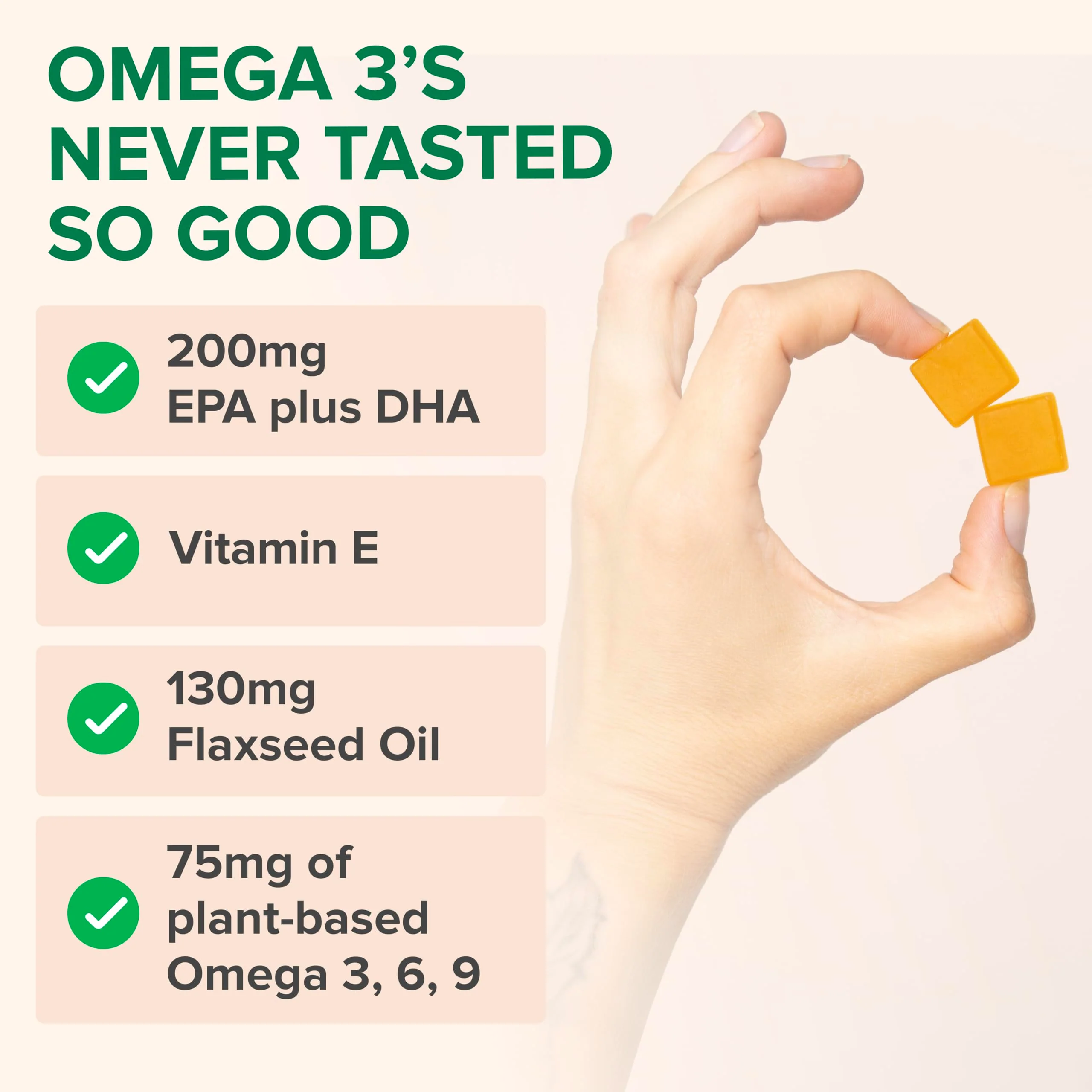 Zenwise Health Omega 3 Gummy Supplement - Burpless Omega 3 Supplement with DHA & EPA Fatty Acids for Immune Health - Sustainably Sourced Fish Oil, Flaxseed Oil & Vitamin E - 30 Gummies - Image 4