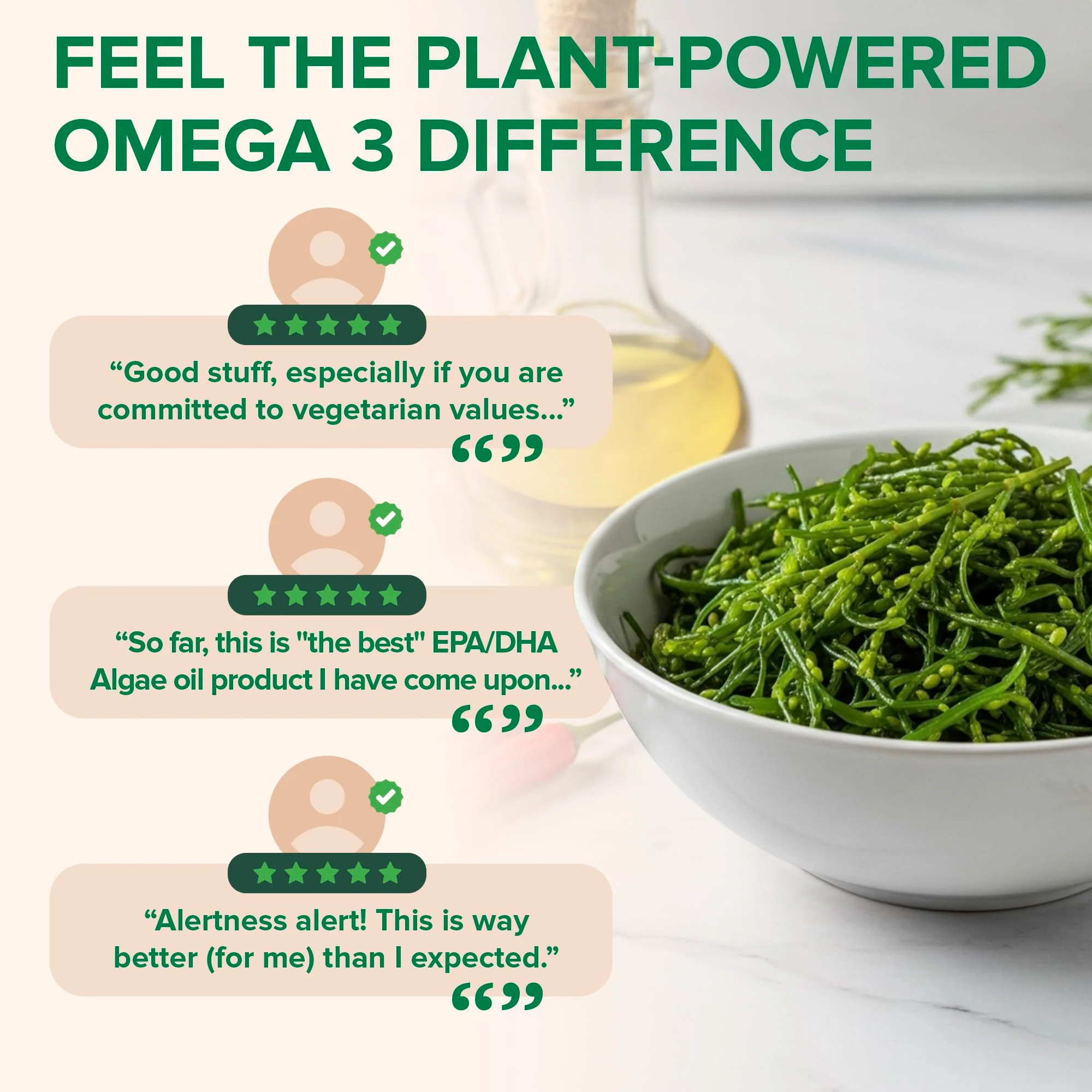 Zenwise Health Vegan Omega 3 Supplement - Burpless Omega 3 Supplement with DHA, EPA & DPA Fatty Acids for Immune Health - Fish Oil Alternative from Sustainably Sourced Marine Algae Oil - 48 Softgels - Image 3