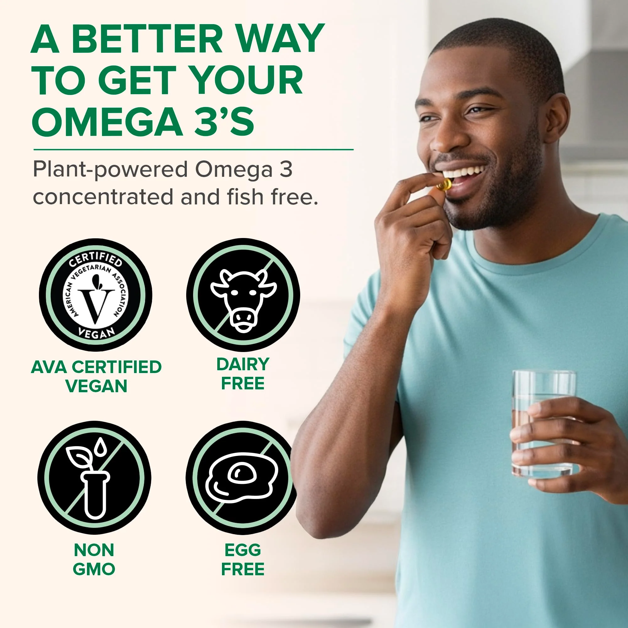 Zenwise Health Vegan Omega 3 Supplement - Burpless Omega 3 Supplement with DHA, EPA & DPA Fatty Acids for Immune Health - Fish Oil Alternative from Sustainably Sourced Marine Algae Oil - 48 Softgels - Image 4