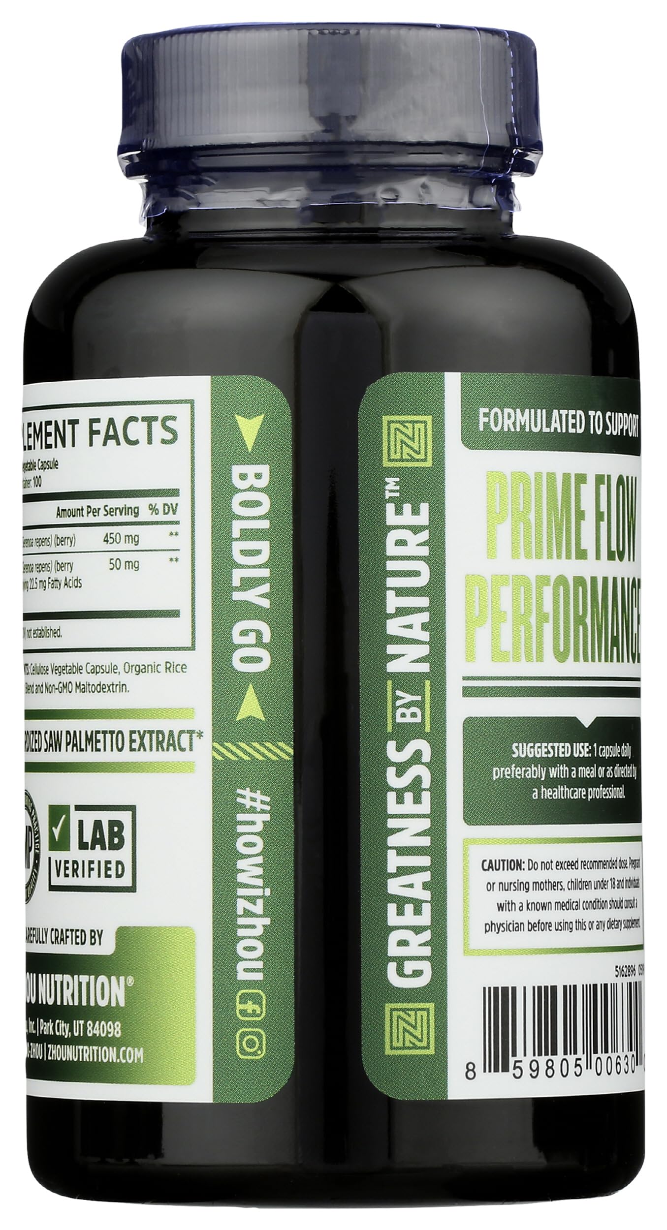 ZHOU NUTRITION Saw Palmetto Prostate Health Complex, 100 CT - Image 8